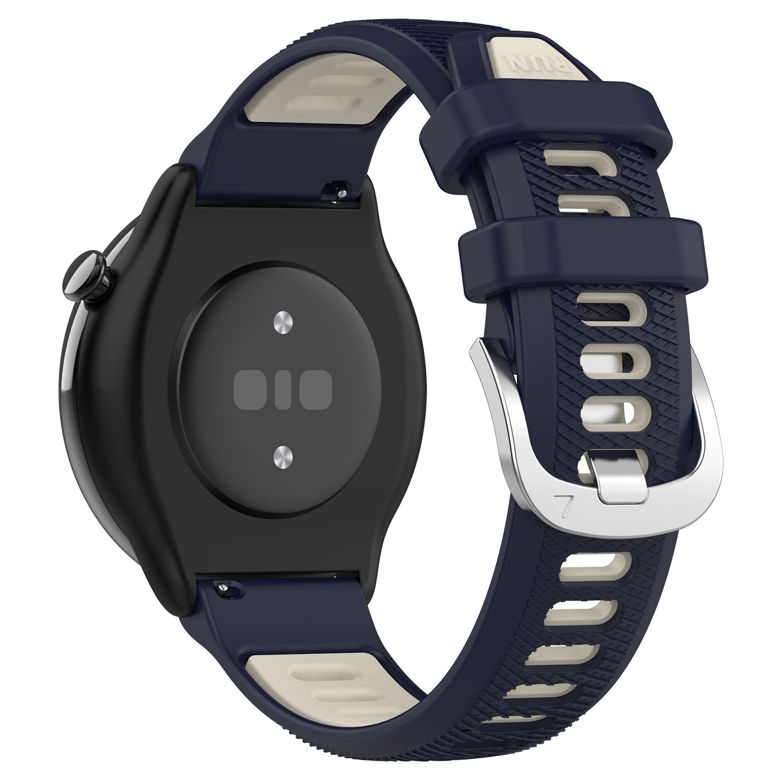 22mm Watch Band for Garmin Forerunner 265 Honor Watch GS 3i Silicone Cross Stripe Dual-color Strap Replacement