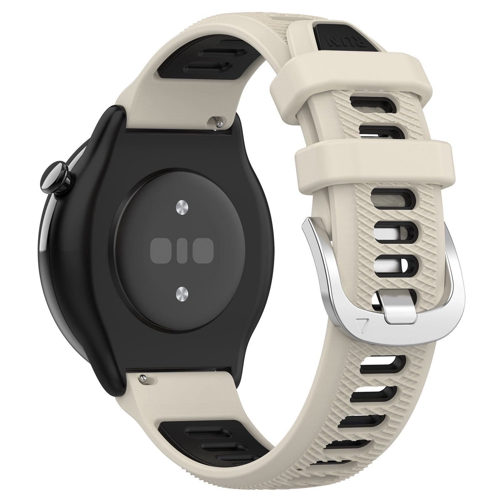22mm Watch Band for Garmin Forerunner 265 Honor Watch GS 3i Silicone Cross Stripe Dual-color Strap Replacement
