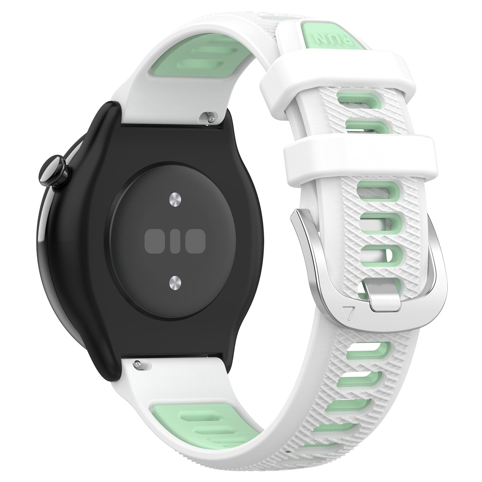 22mm Watch Band for Garmin Forerunner 265 Honor Watch GS 3i Silicone Cross Stripe Dual-color Strap Replacement