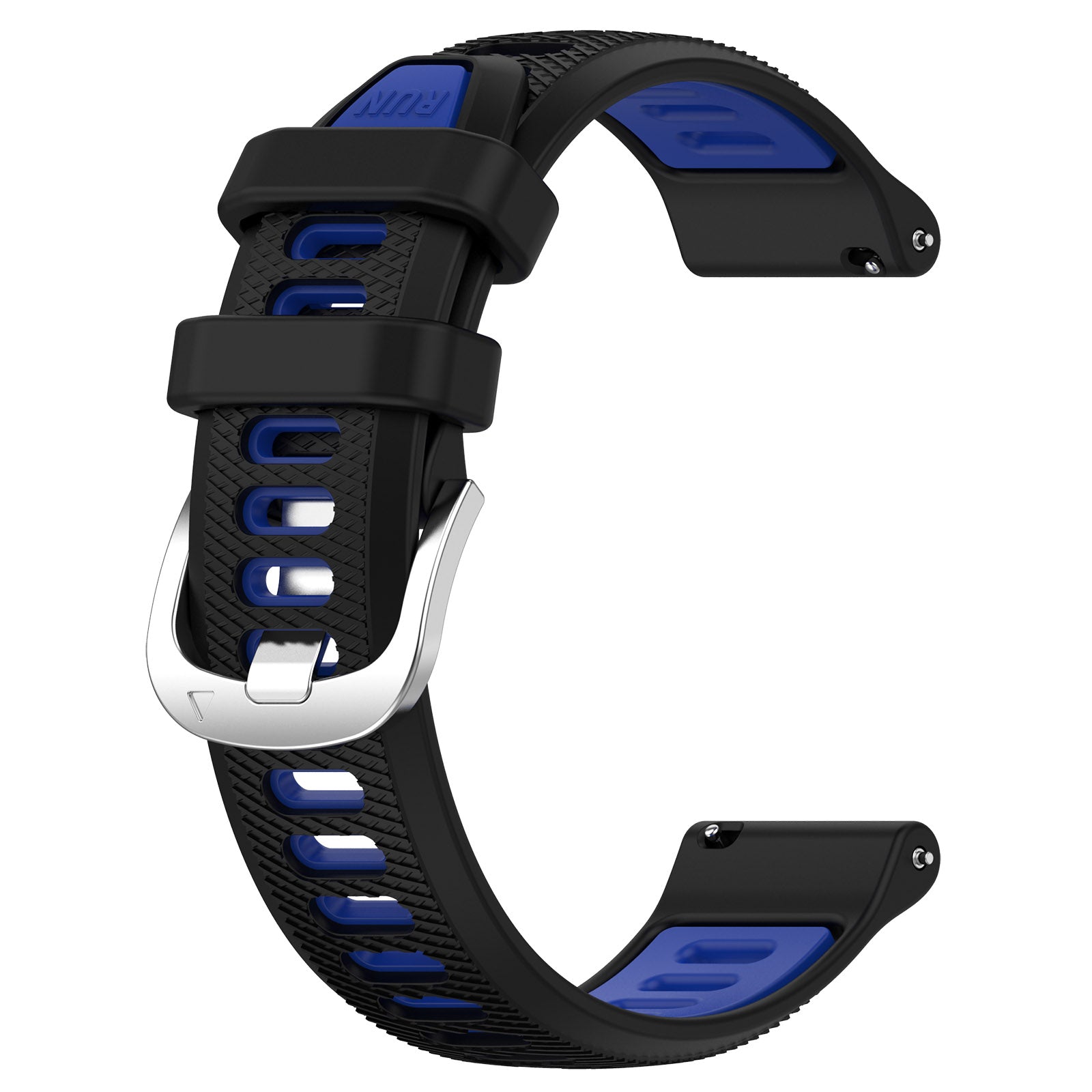 Silicone Watch Bands for Garmin Forerunner 265S 255S Venu 2S 18mm Cross Stripe Dual-color Waterproof Strap