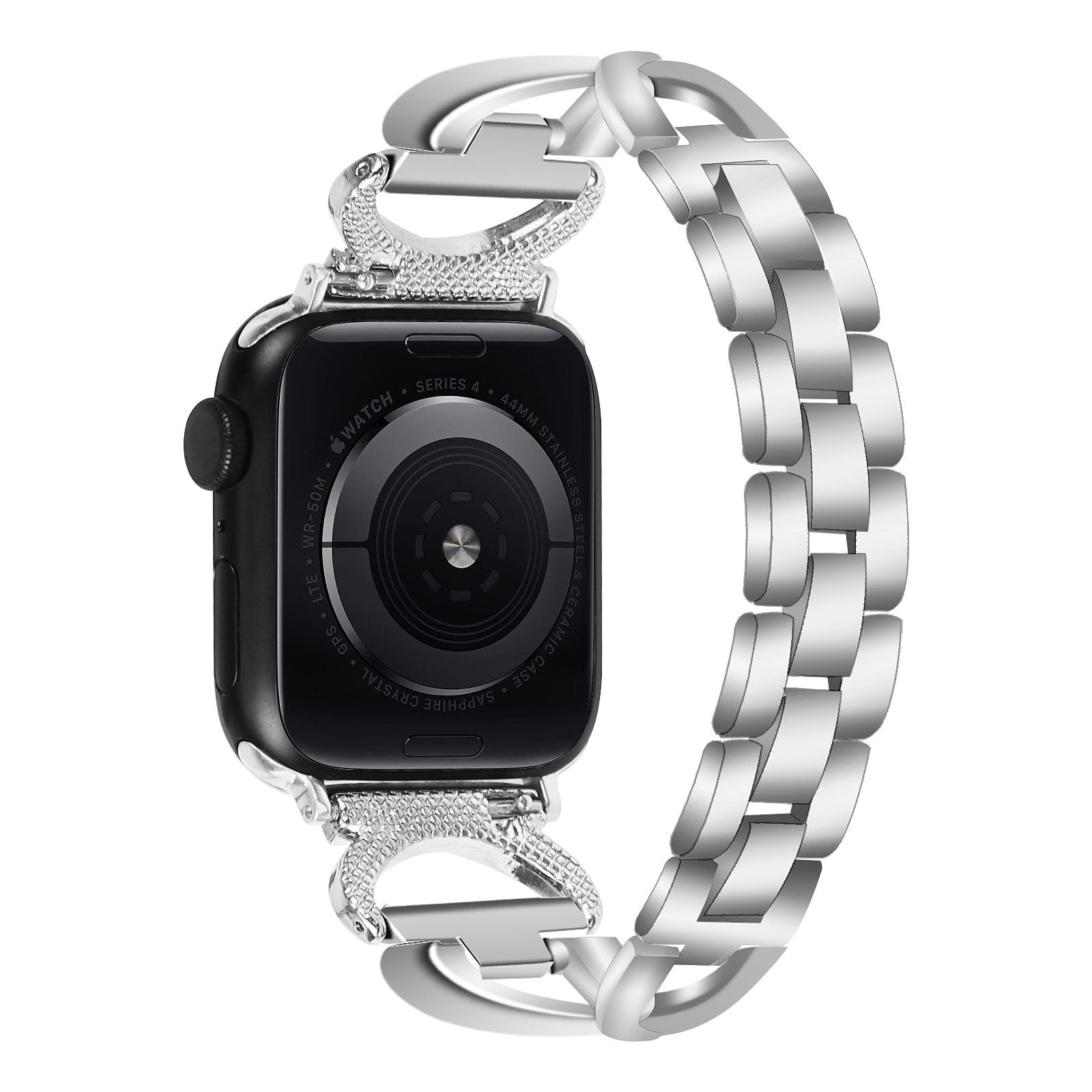 Alloy Watch Band for Apple Watch Series 9 8 7 41mm 6 5 4 SE (2022) SE (2023) SE 40mm 3 2 1 38mm Rhinestones Decor Wrist Strap