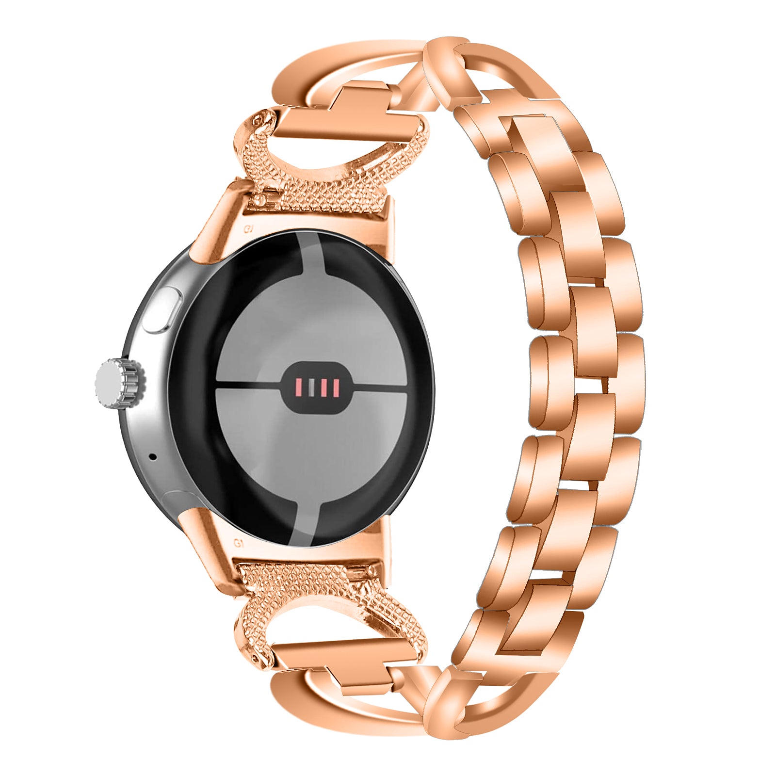 For Google Pixel Watch 2 Pixel Watch Alloy Band Rhinestones Decor Replacement Bracelet Watch Strap