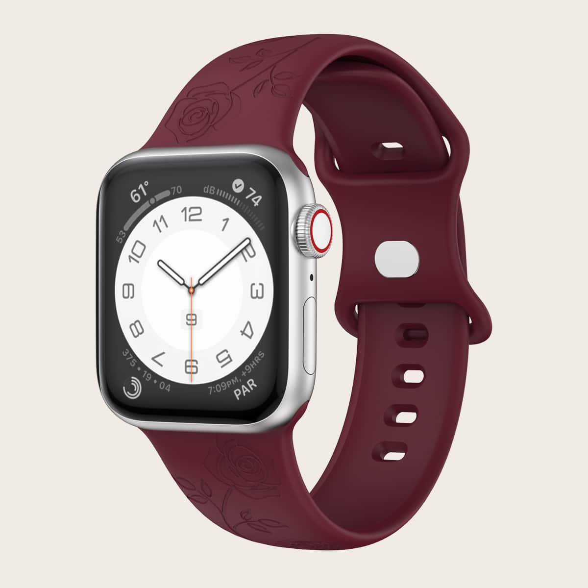 Engraved Silicone Band for Apple Watch Ultra 2 49mm Series 9 45mm SE (2023) 44mm Ultra 49mm 8 7 45mm 6 5 4 SE (2022) SE 44mm 3 2 1 42mm Sport Strap Replacement