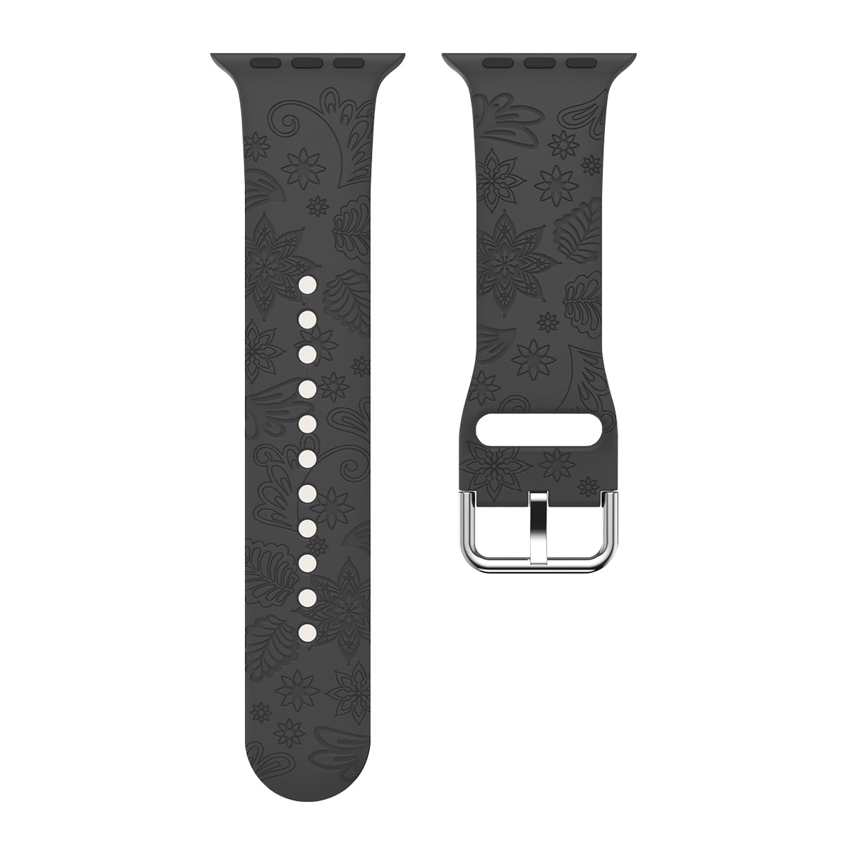 Engraved Bands for Apple Watch Series 1 2 3 38mm 9 8 7 41mm 6 5 4 SE (2022) SE (2023) SE 40mm Silicone Strap Watch Bracelet