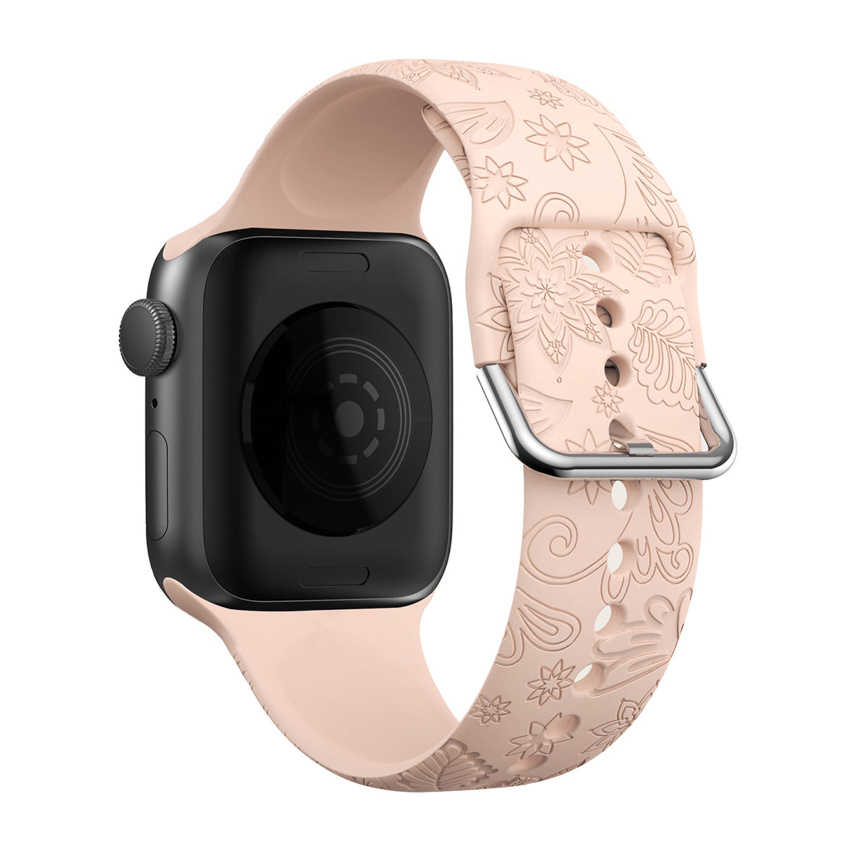 For Apple Watch Ultra 49mm Engraved Sport Band Soft Silicone Replacement Watch Strap