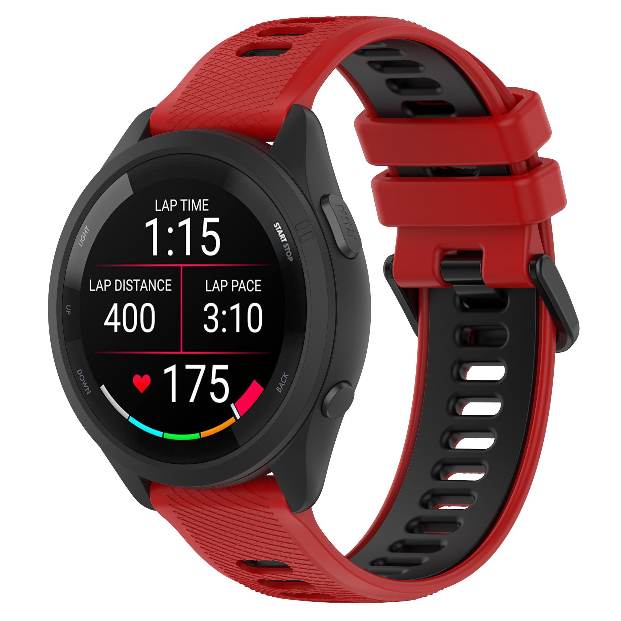 Watch Strap 20mm for Samsung Galaxy Watch 5 Garmin Vivomove Trend Dual-color Silicone Waterproof Watch Band