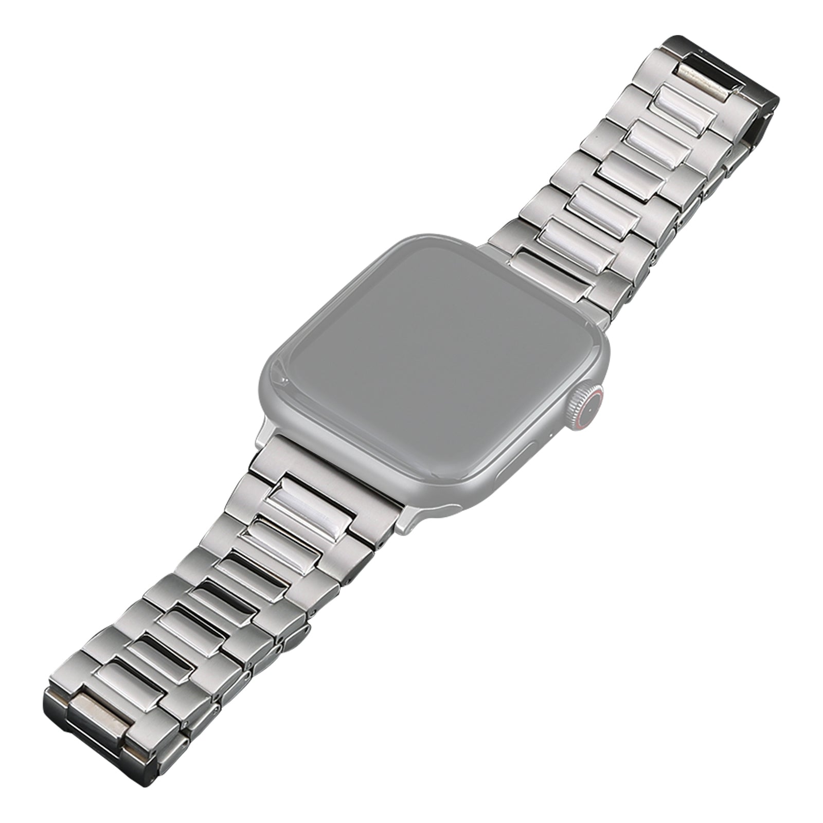 Metal Band for Apple Watch Ultra 2 49mm Series 9 45mm SE (2023) 44mm Ultra 49mm 8 7 45mm 6 5 4 SE (2022) SE 44mm 3 2 1 42mm 3-Bead Titanium Steel Watch Strap with Butterfly Clasp