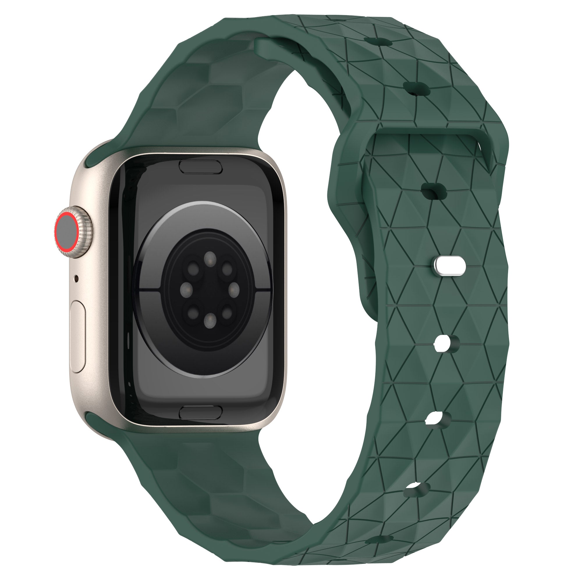 For Apple Watch Ultra 2 49mm Series 9 45mm SE (2023) 44mm Ultra 49mm 8 7 45mm 6 5 4 SE (2022) SE 44mm 3 2 1 42mm Silicone Band Football Pattern Watch Strap