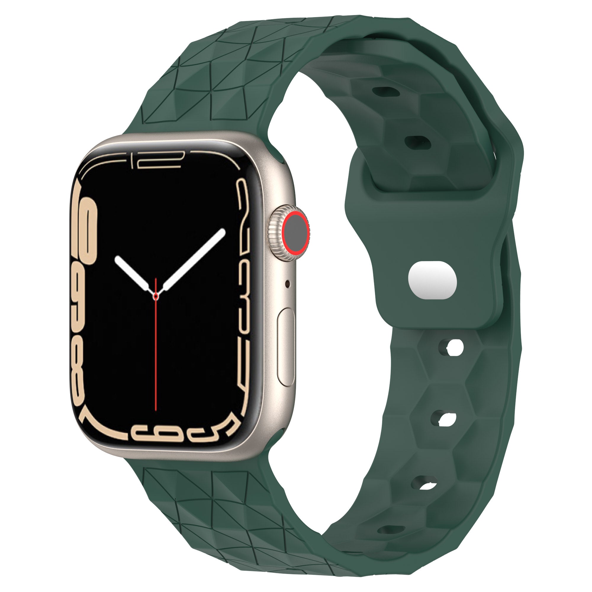 For Apple Watch Ultra 2 49mm Series 9 45mm SE (2023) 44mm Ultra 49mm 8 7 45mm 6 5 4 SE (2022) SE 44mm 3 2 1 42mm Silicone Band Football Pattern Watch Strap
