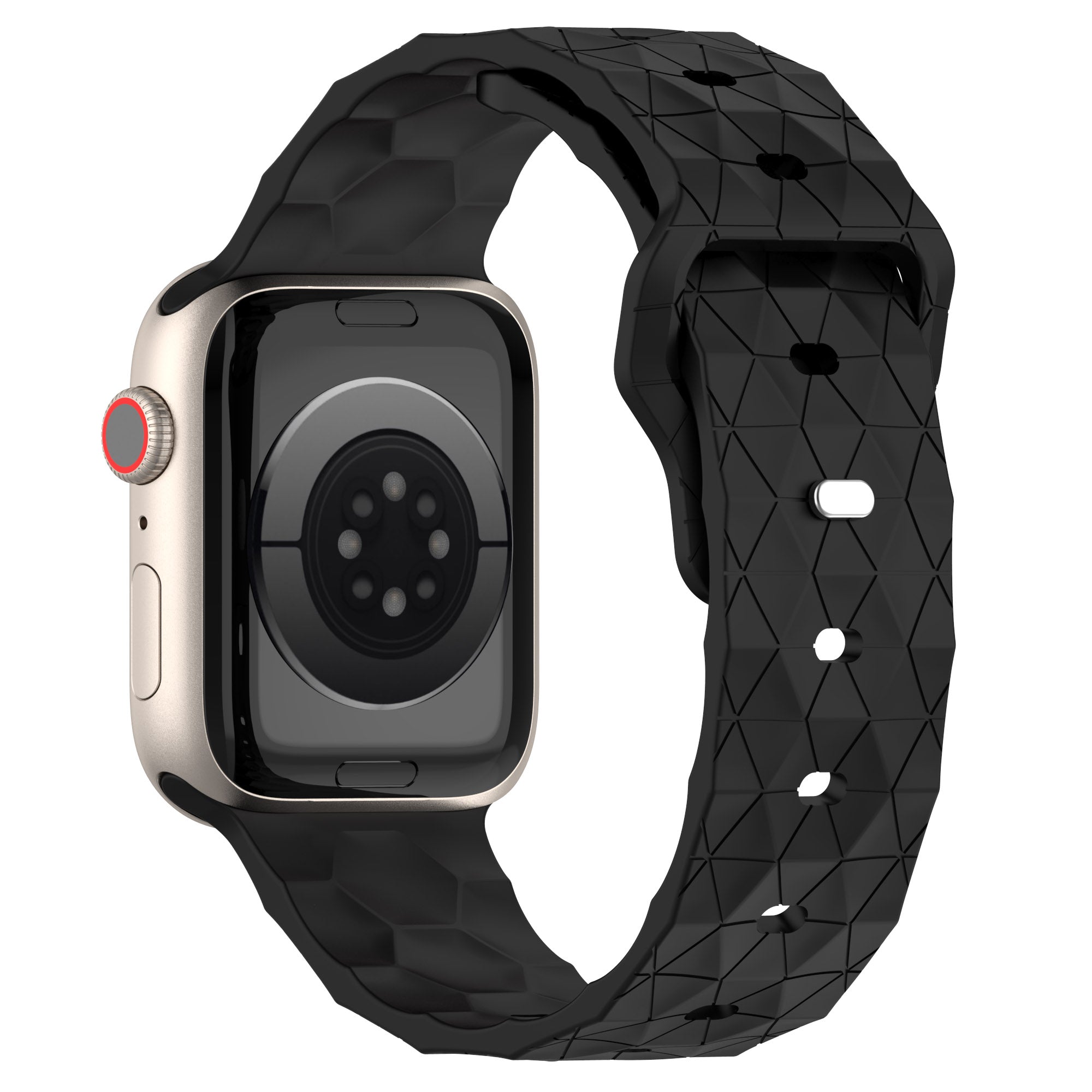 For Apple Watch Series 9 8 7 41mm 6 5 4 SE (2022) SE (2023) SE 40mm 3 2 1 38mm Football Pattern Watch Band Silicone Watch Strap