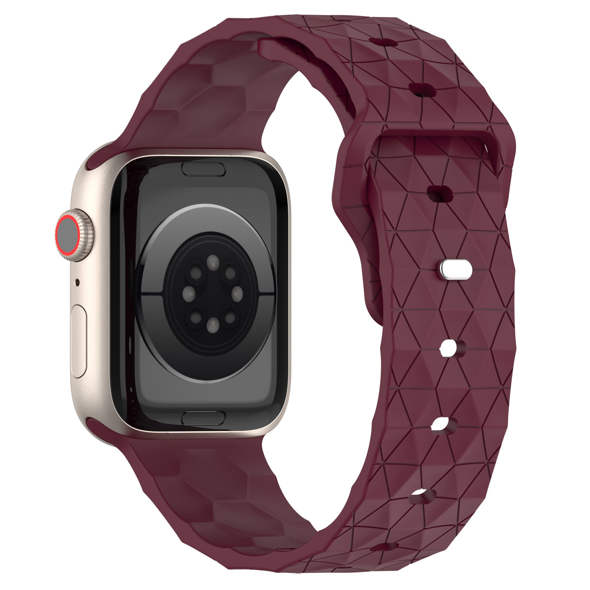 For Apple Watch Series 9 8 7 41mm 6 5 4 SE (2022) SE (2023) SE 40mm 3 2 1 38mm Football Pattern Watch Band Silicone Watch Strap