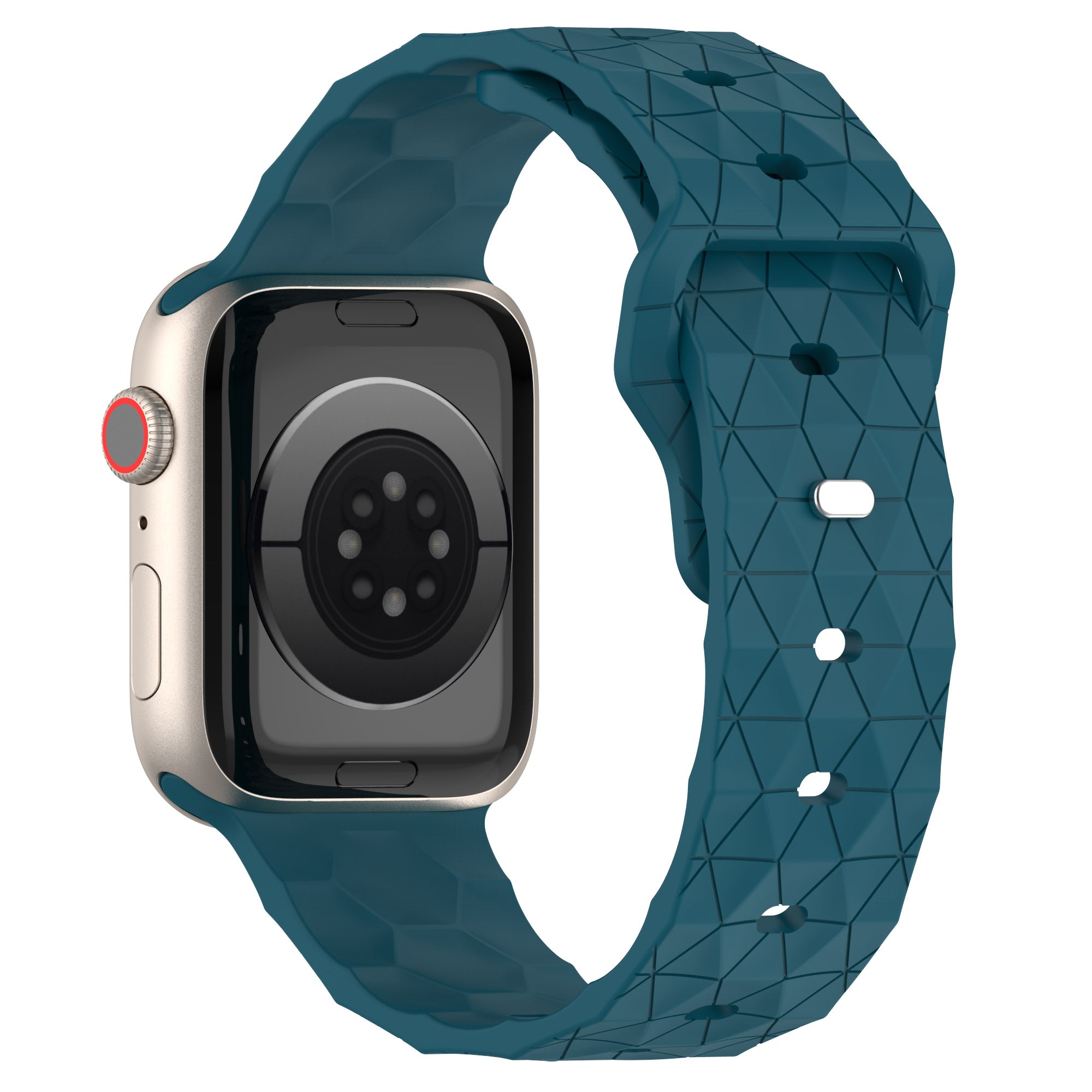 For Apple Watch Series 9 8 7 41mm 6 5 4 SE (2022) SE (2023) SE 40mm 3 2 1 38mm Football Pattern Watch Band Silicone Watch Strap