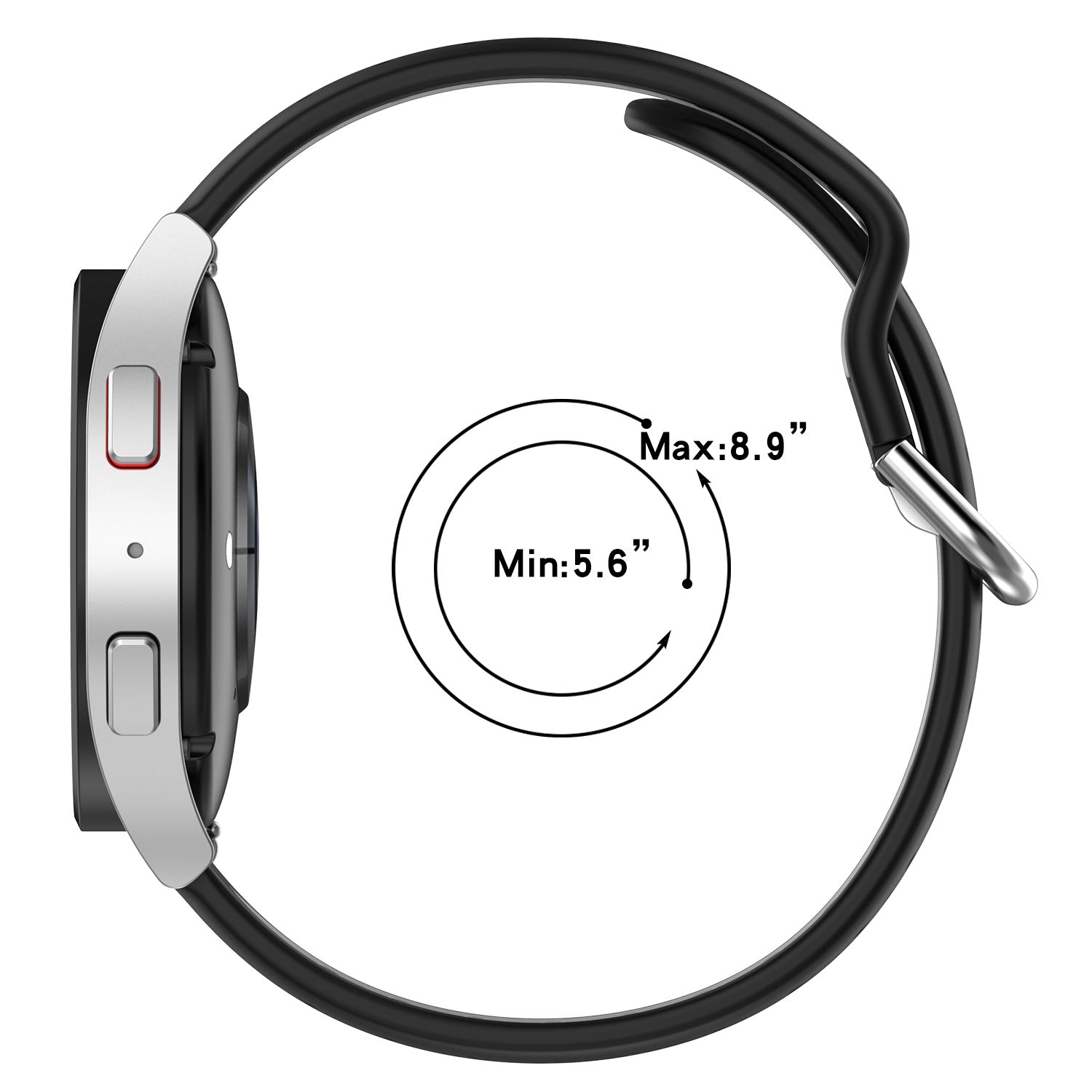 Silicone Watch Band for Samsung Galaxy Watch6 40mm 44mm Watch6 Classic 43mm 47mm Watch 5 40mm 44mm Watch4 40mm 44mm 20mm Dual-color Straps