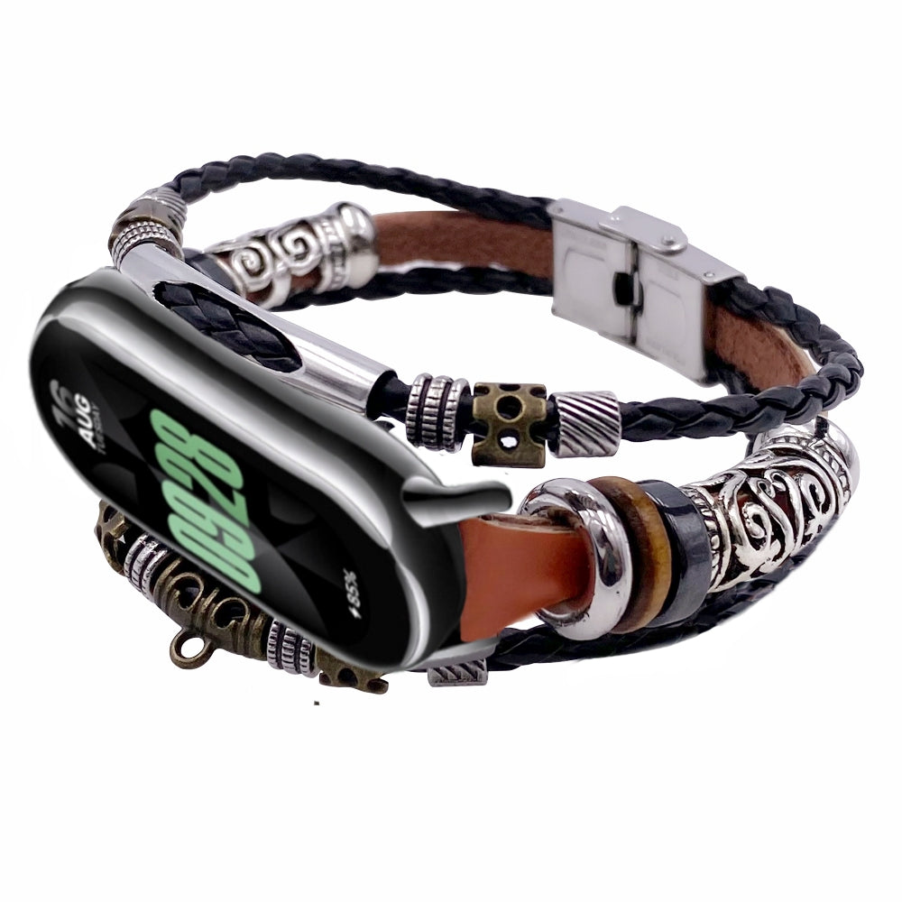 For Xiaomi Smart Band 8 8 NFC Bracelets Bands Ethnic Style Beaded Retro DIY Watch Strap with Connector