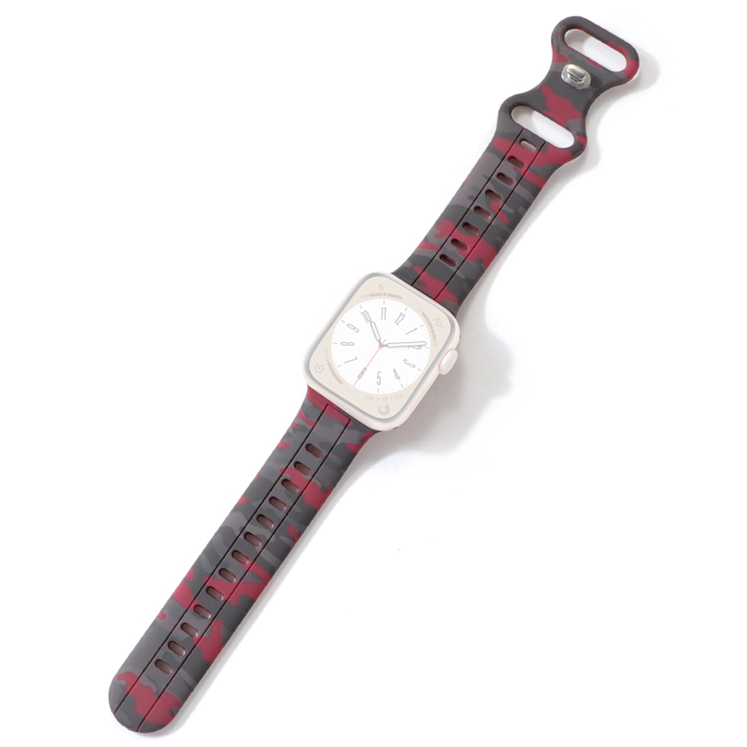 Silicone Watch Bands for Apple Series 9 8 7 41mm 6 5 4 SE SE (2022) SE (2023) 40mm Series 3 2 1 38mm Camouflage Waterproof Watch Bracelet