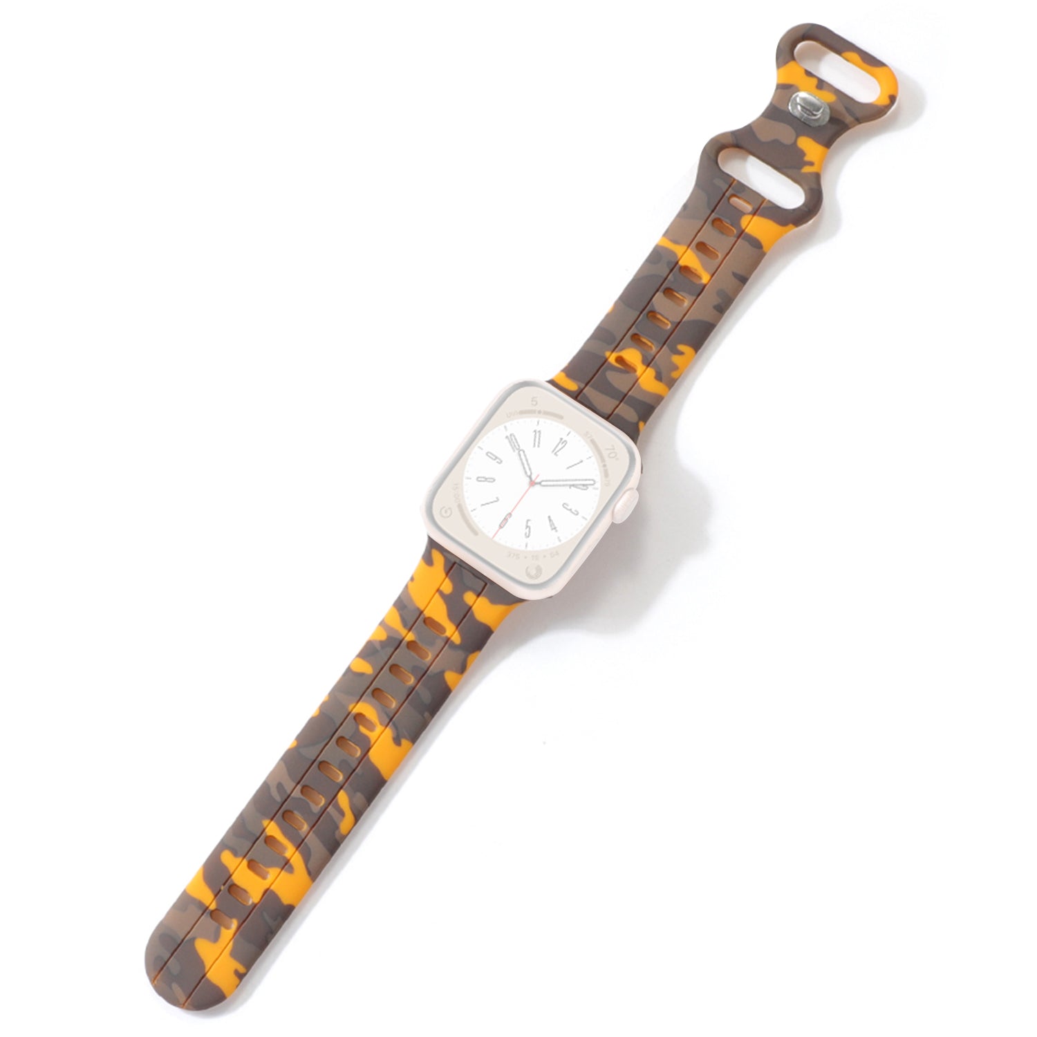 Silicone Watch Bands for Apple Series 9 8 7 41mm 6 5 4 SE SE (2022) SE (2023) 40mm Series 3 2 1 38mm Camouflage Waterproof Watch Bracelet