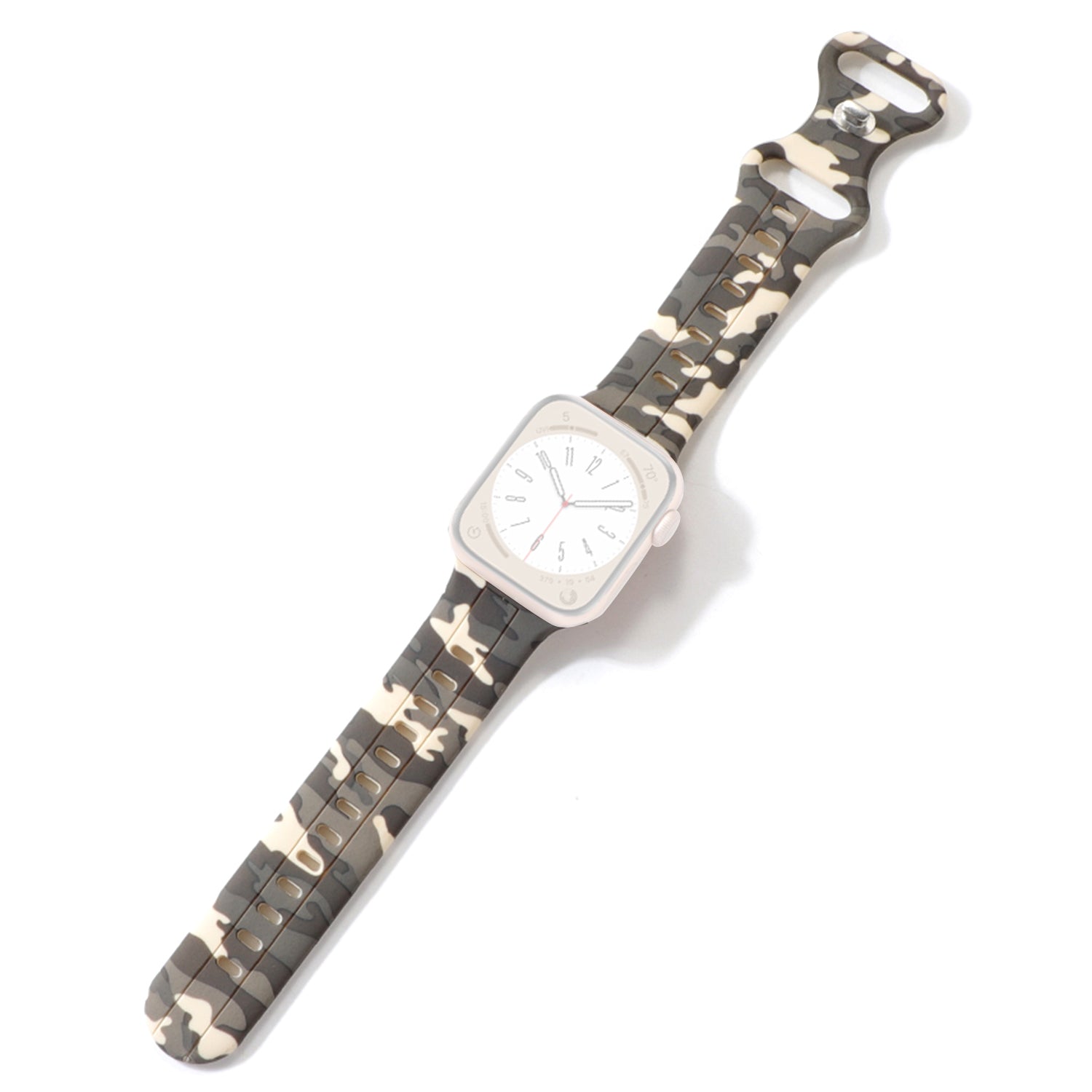 Silicone Watch Bands for Apple Series 9 8 7 41mm 6 5 4 SE SE (2022) SE (2023) 40mm Series 3 2 1 38mm Camouflage Waterproof Watch Bracelet