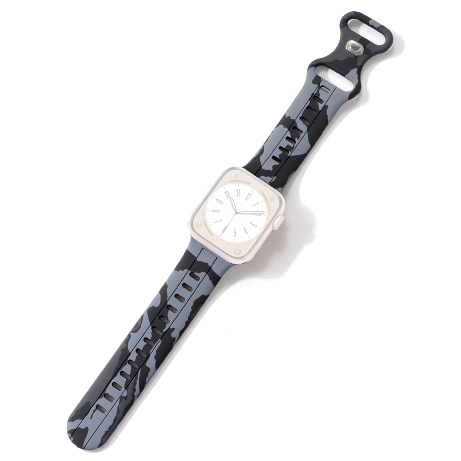 Silicone Watch Bands for Apple Series 9 8 7 41mm 6 5 4 SE SE (2022) SE (2023) 40mm Series 3 2 1 38mm Camouflage Waterproof Watch Bracelet