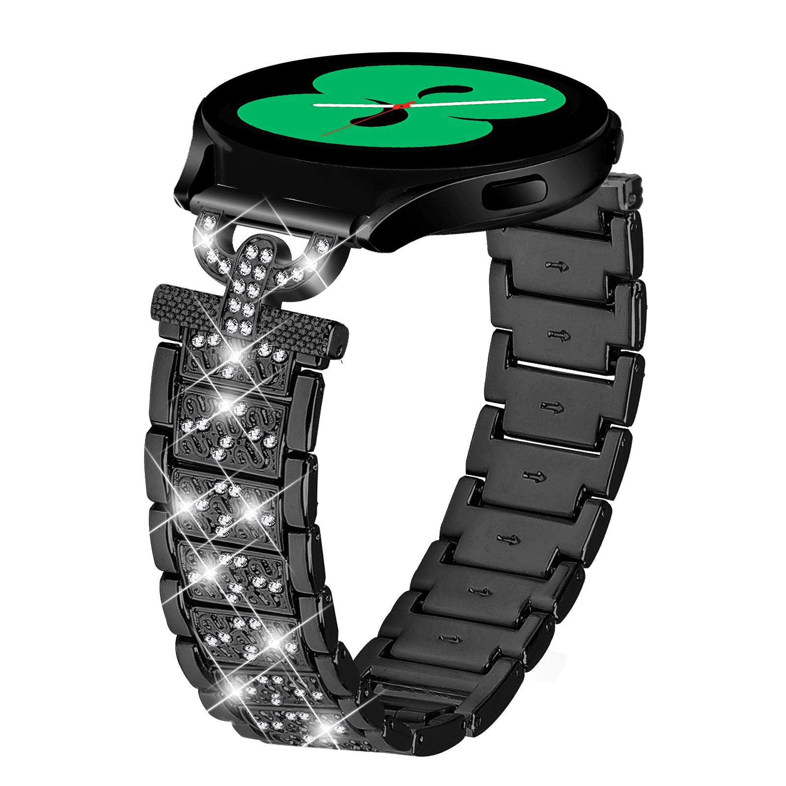 Watch Strap for Samsung Galaxy Watch6 40mm 44mm Watch6 Classic 43mm 47mm Watch 5 40mm 44mm Watch4 40mm 44mm Watch3 41mm Stainless Steel 20mm Rhinestone Decor Band