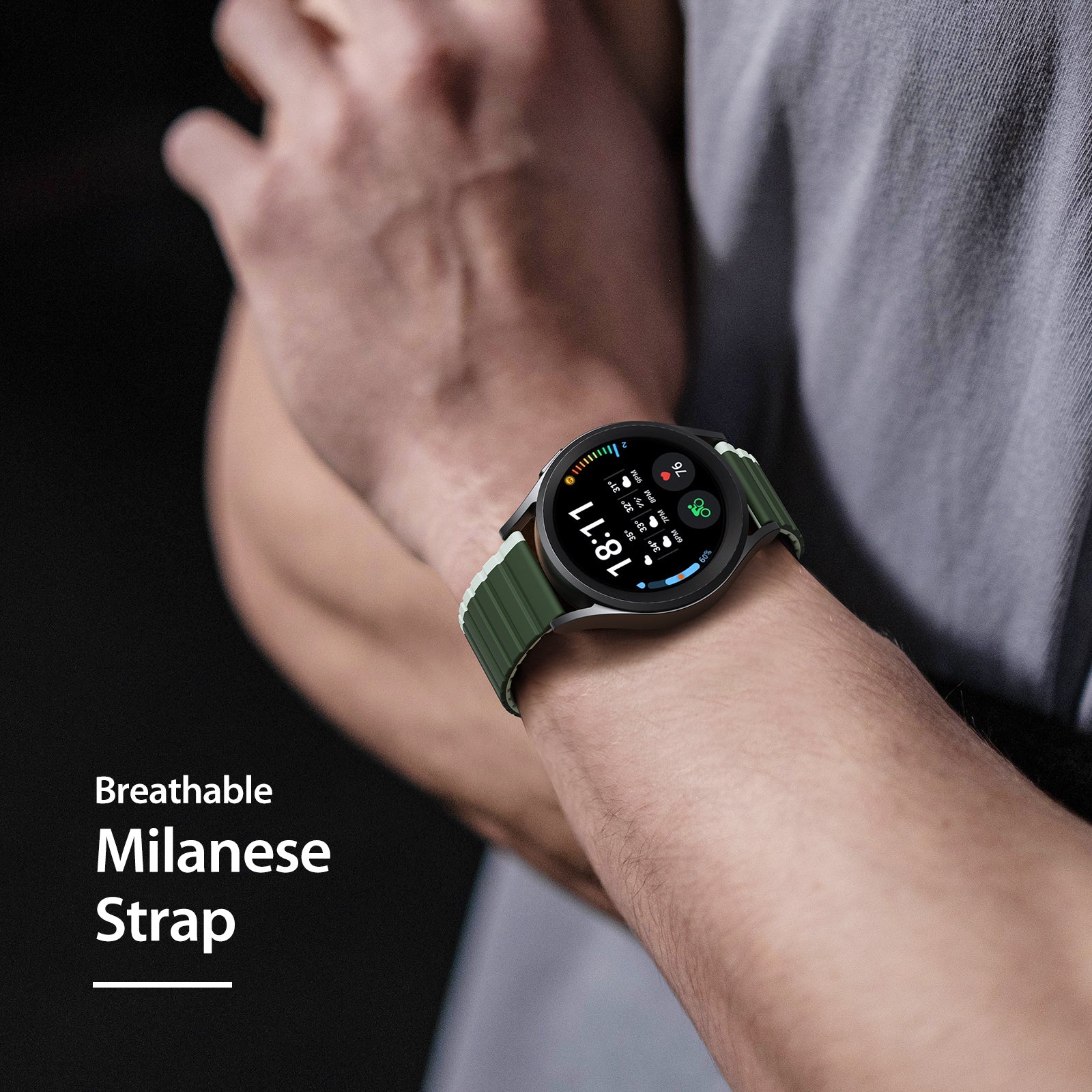 DUX DUCIS LD Series for Samsung Galaxy Watch 6 40mm 44mm Watch6 Classic 43mm 47mm Magnetic Watch Band 20mm Dual Color Silicone Strap