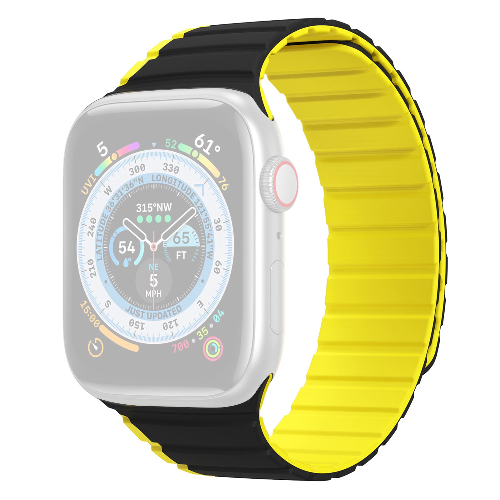 DUX DUCIS LD Series Watch Band for Apple Watch Ultra 2 49mm Series 9 45mm SE (2023) 44mm Ultra 49mm 8 7 45mm 6 5 4 SE (2022) SE 44mm 3 2 1 42mm Dual Color Silicone Magnetic Strap