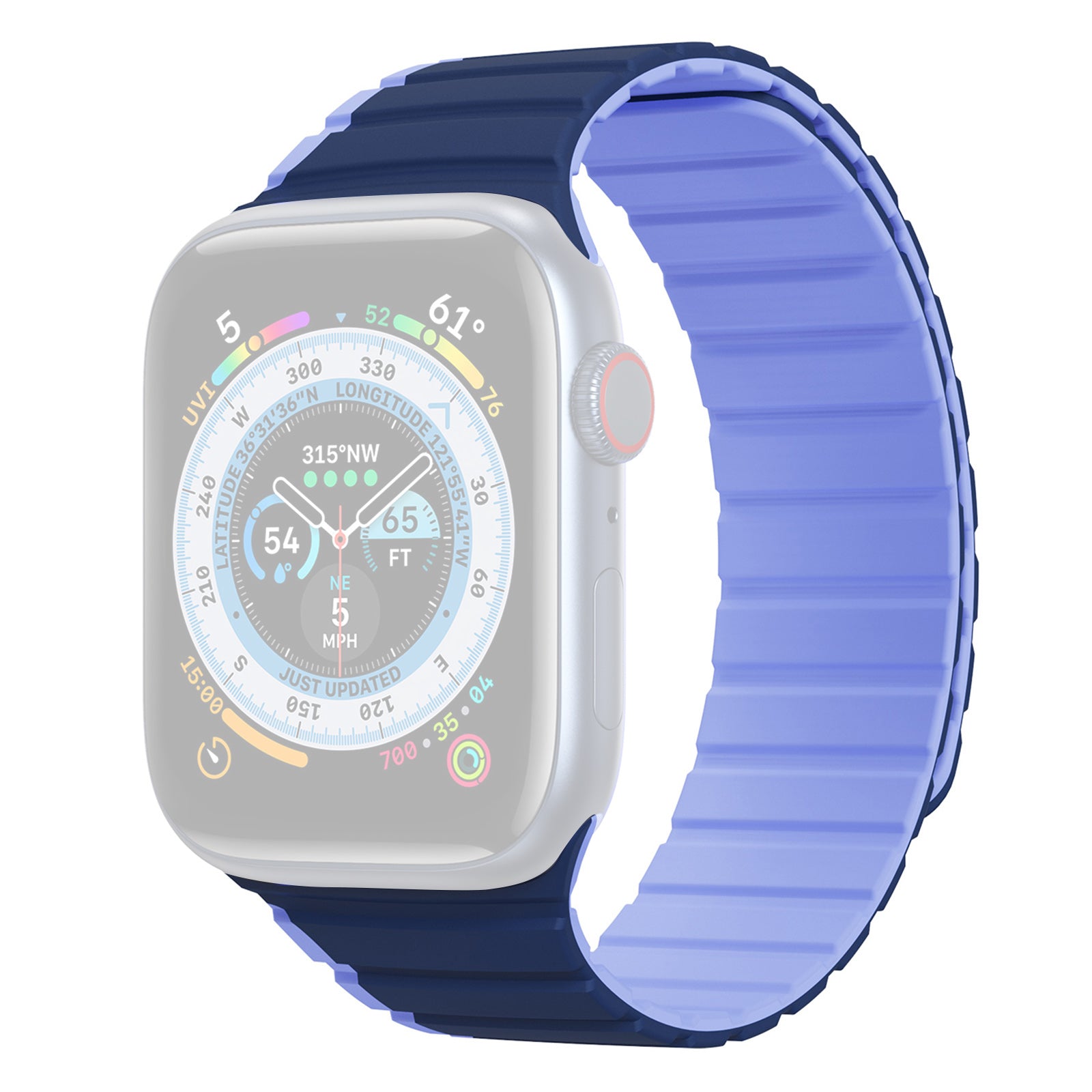 DUX DUCIS LD Series Watch Band for Apple Watch Ultra 2 49mm Series 9 45mm SE (2023) 44mm Ultra 49mm 8 7 45mm 6 5 4 SE (2022) SE 44mm 3 2 1 42mm Dual Color Silicone Magnetic Strap