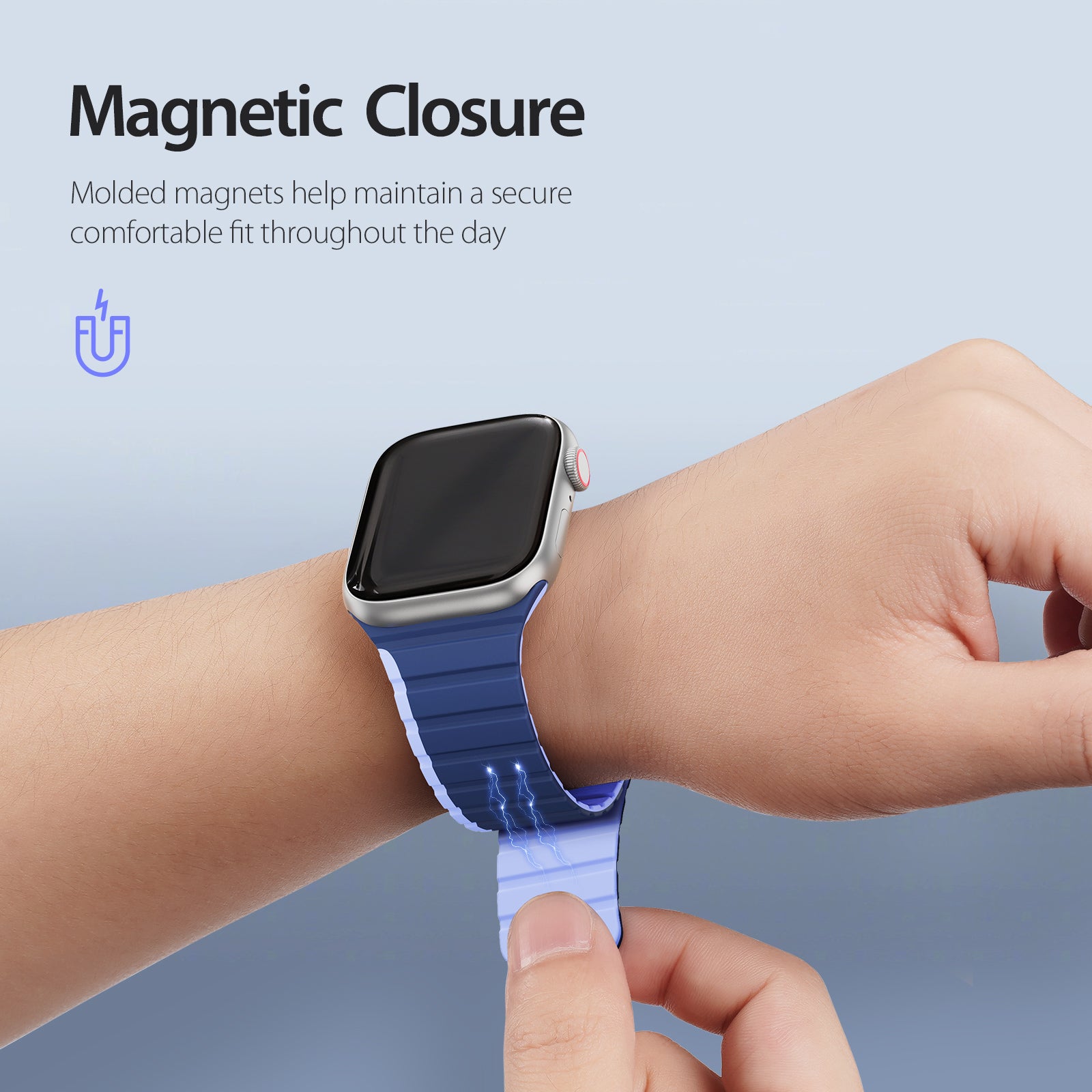 DUX DUCIS LD Series Watch Band for Apple Watch Ultra 2 49mm Series 9 45mm SE (2023) 44mm Ultra 49mm 8 7 45mm 6 5 4 SE (2022) SE 44mm 3 2 1 42mm Dual Color Silicone Magnetic Strap