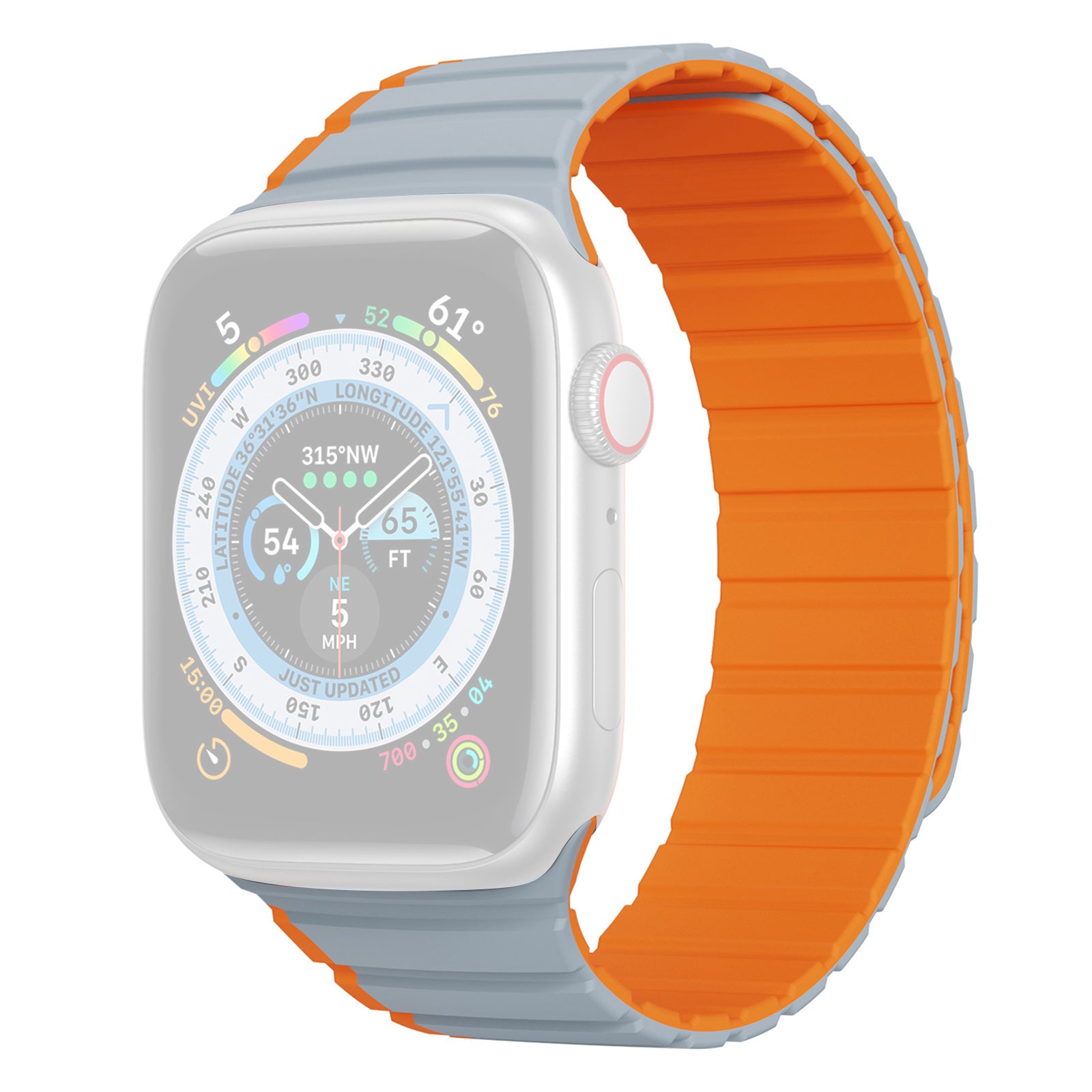 DUX DUCIS LD Series Watch Band for Apple Watch Ultra 2 49mm Series 9 45mm SE (2023) 44mm Ultra 49mm 8 7 45mm 6 5 4 SE (2022) SE 44mm 3 2 1 42mm Dual Color Silicone Magnetic Strap