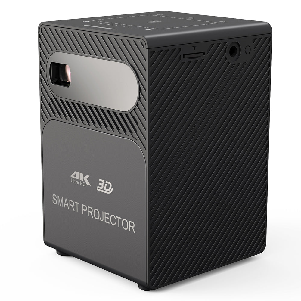 P18 Portable 3D 4K Smart Mini Projector Android 9.0 2.4G 5G WiFi Home Movie Beamer, 2 32GB