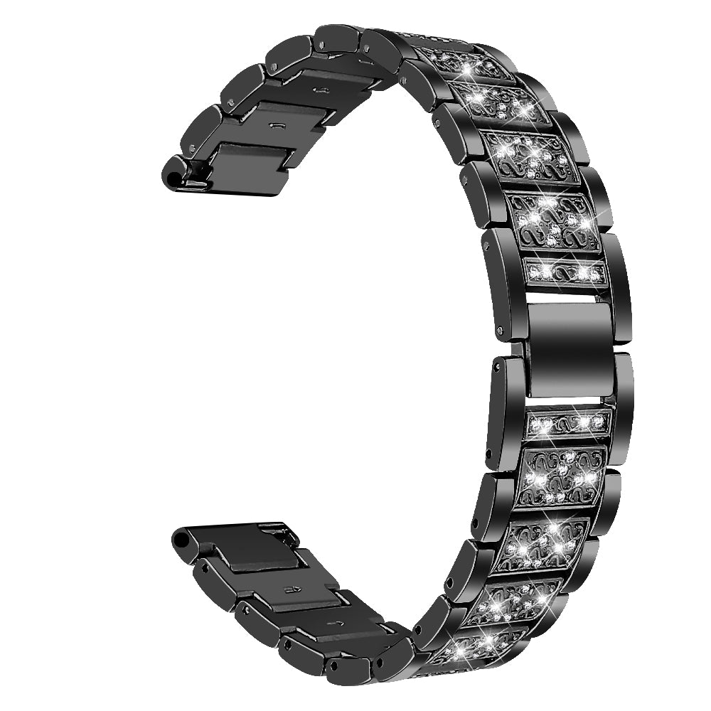 For Fitbit Versa 4 Sense 2 Zinc Alloy Smartwatch Strap Rhinestone Decor Watch Band Repair Part