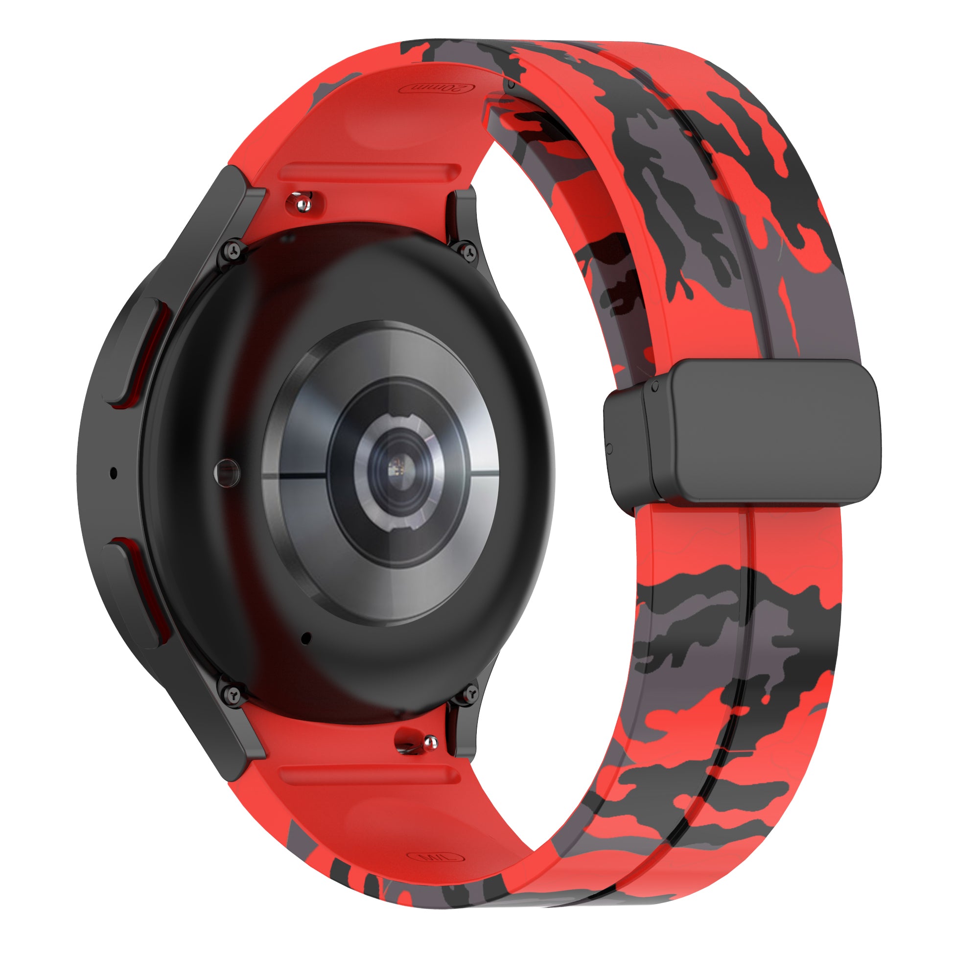 For Samsung Galaxy Watch 5 Pro 45mm Watch 5 40 44mm Watch4 40 44mm Watch4 Classic 42 46mm Camo Silicone Watch Band