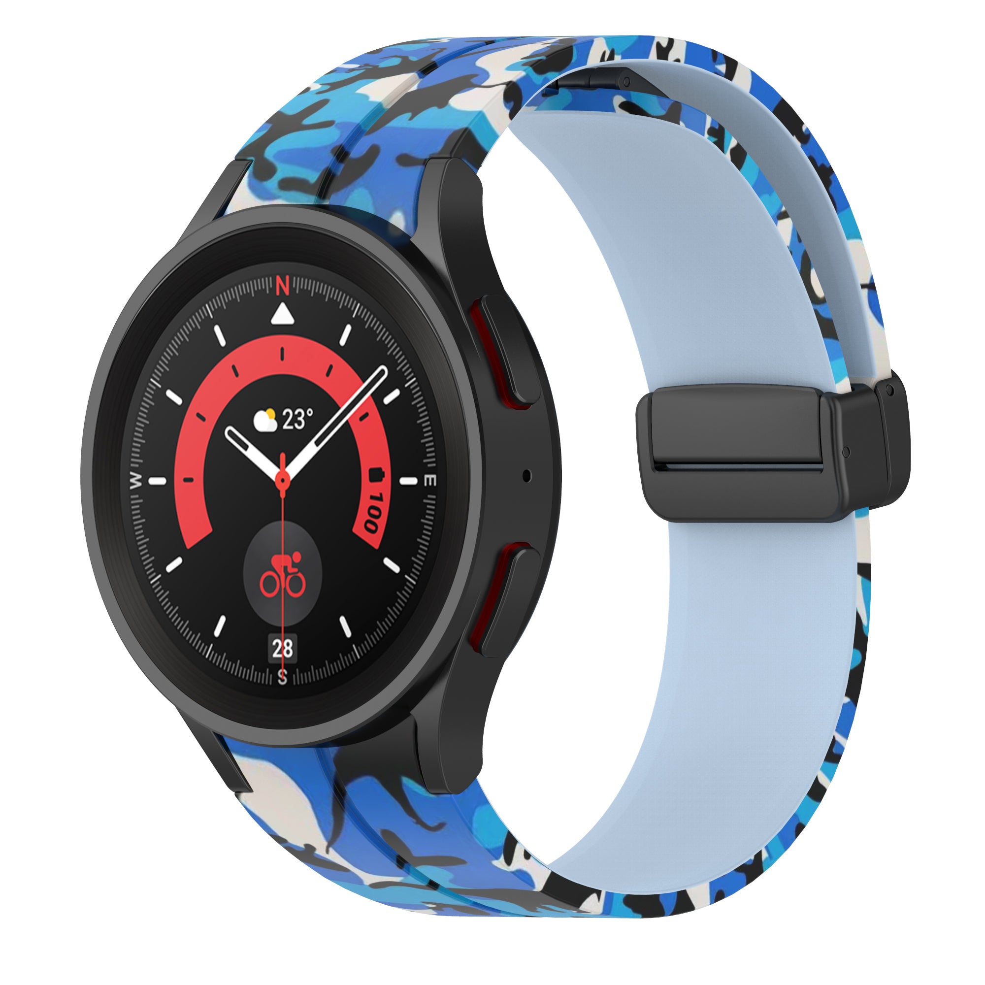 For Samsung Galaxy Watch 5 Pro 45mm Watch 5 40 44mm Watch4 40 44mm Watch4 Classic 42 46mm Camo Silicone Watch Band