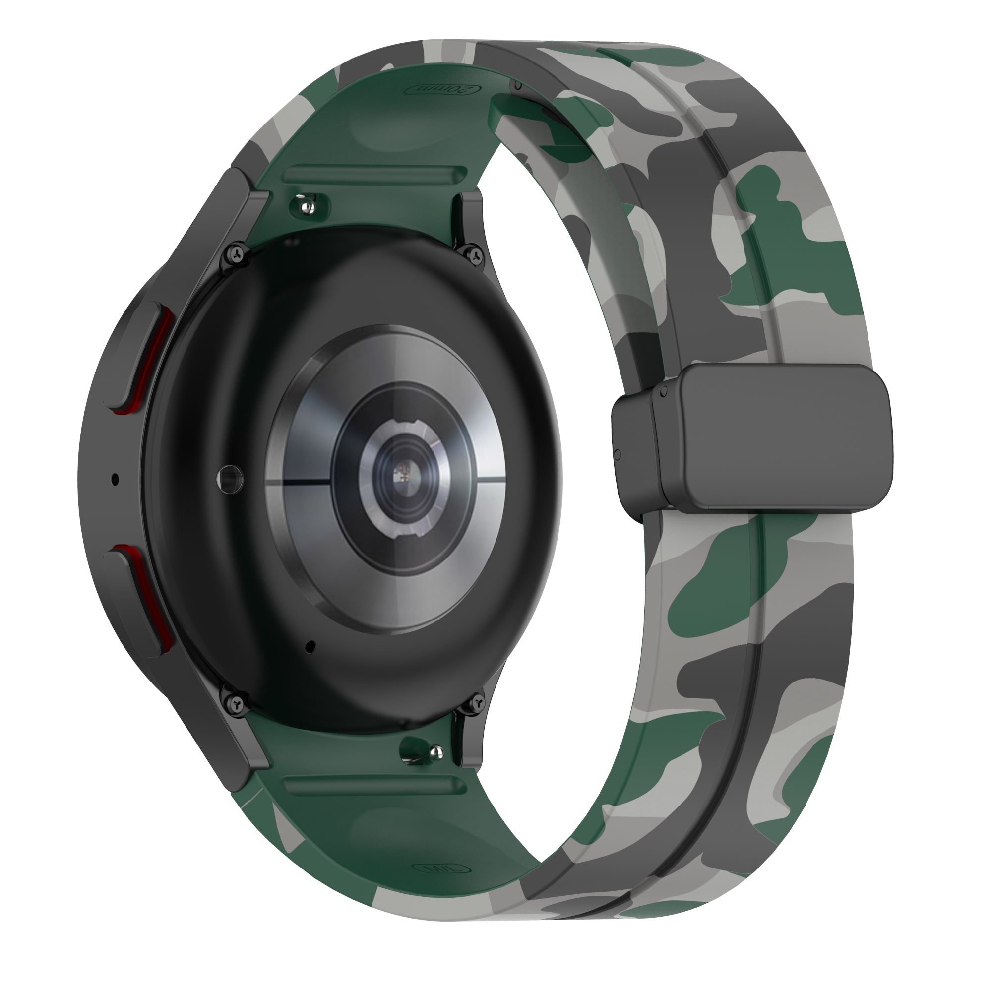 For Samsung Galaxy Watch 5 Pro 45mm Watch 5 40 44mm Watch4 40 44mm Watch4 Classic 42 46mm Camo Silicone Watch Band