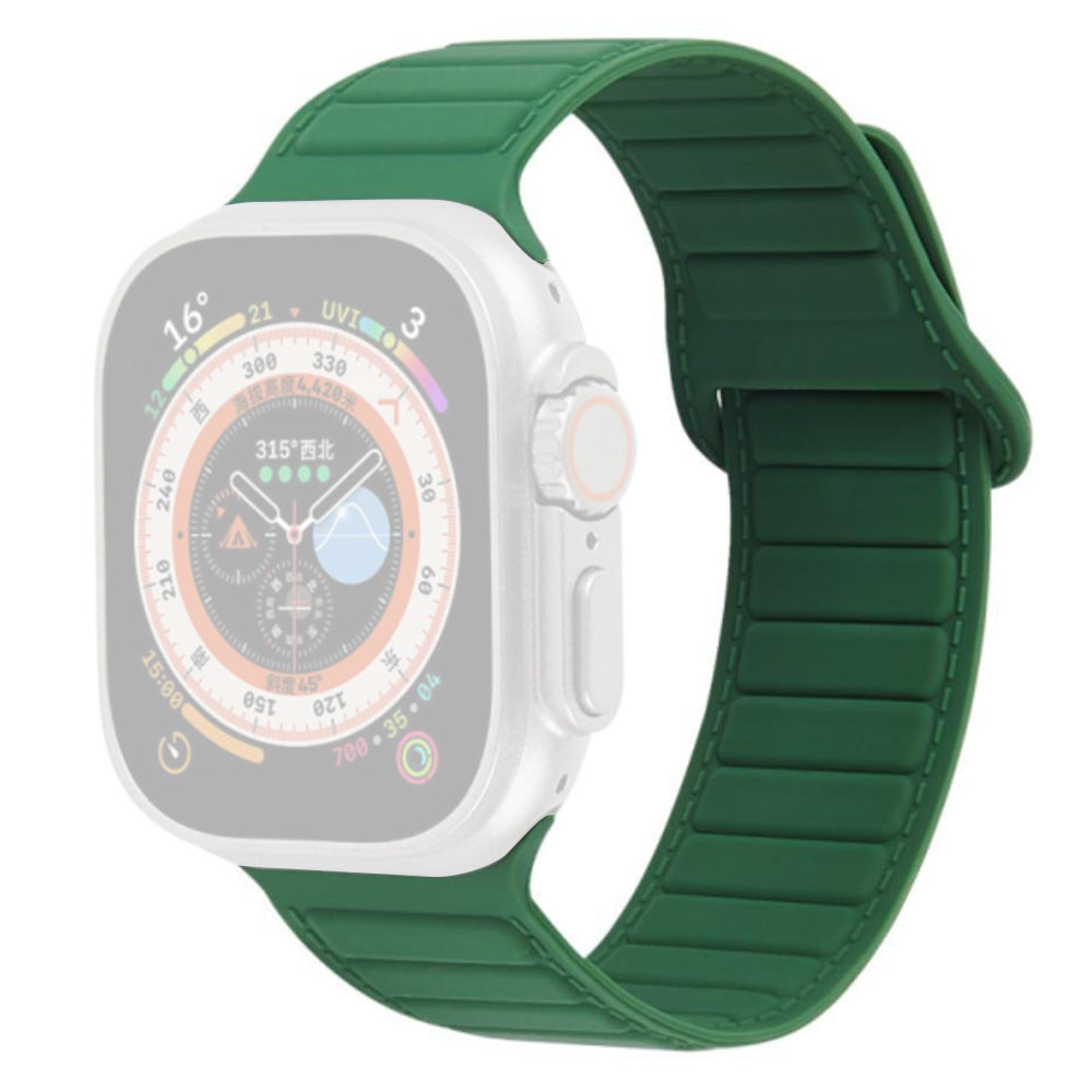 For Apple Watch Ultra 2 49mm Series 9 45mm SE (2023) 44mm Ultra 49mm 8 7 45mm 6 5 4 SE (2022) SE 44mm 3 2 1 42mm Silicone Band Color Match Magnetic Watch Strap