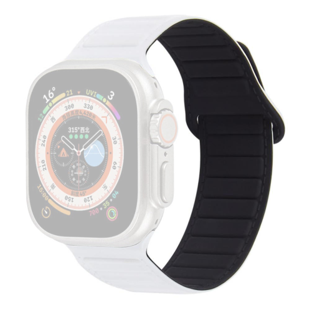 For Apple Watch Ultra 2 49mm Series 9 45mm SE (2023) 44mm Ultra 49mm 8 7 45mm 6 5 4 SE (2022) SE 44mm 3 2 1 42mm Silicone Band Color Match Magnetic Watch Strap