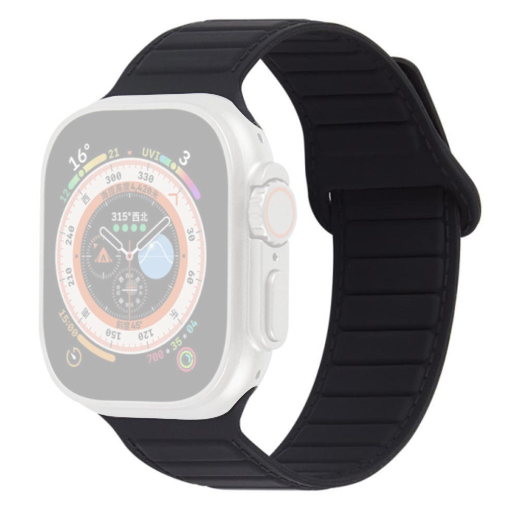 For Apple Watch Ultra 2 49mm Series 9 45mm SE (2023) 44mm Ultra 49mm 8 7 45mm 6 5 4 SE (2022) SE 44mm 3 2 1 42mm Silicone Band Color Match Magnetic Watch Strap