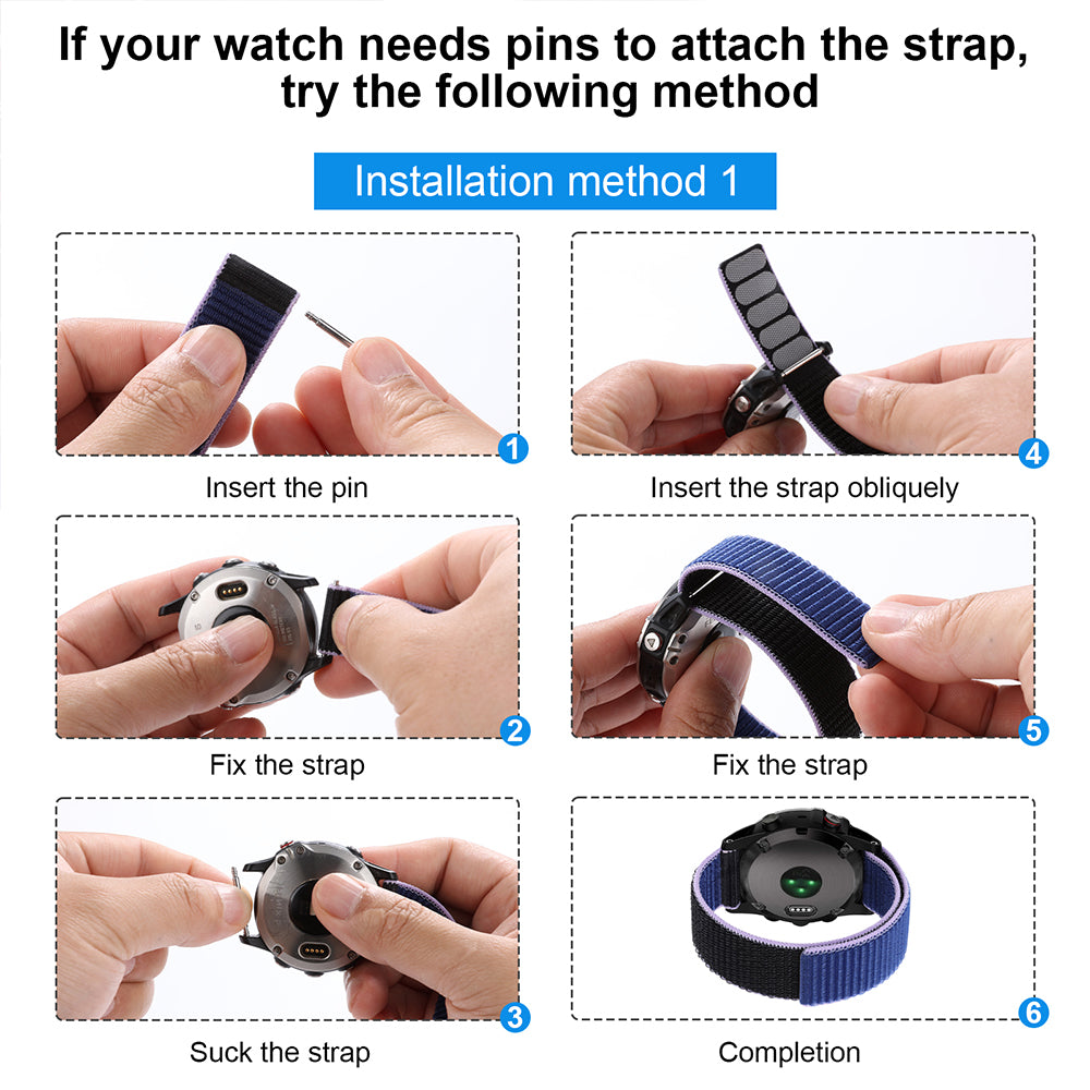 For Garmin Forerunner 965 955 945 935 Adjustable Watch Strap Stitching Nylon Loop Wrist Band