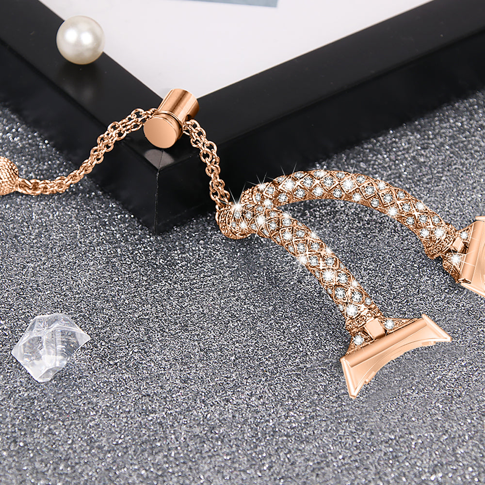 Copper Watch Band for Google Pixel Watch 2 Pixel Watch Bling Rhinestone Decor Bracelet Metal Strap