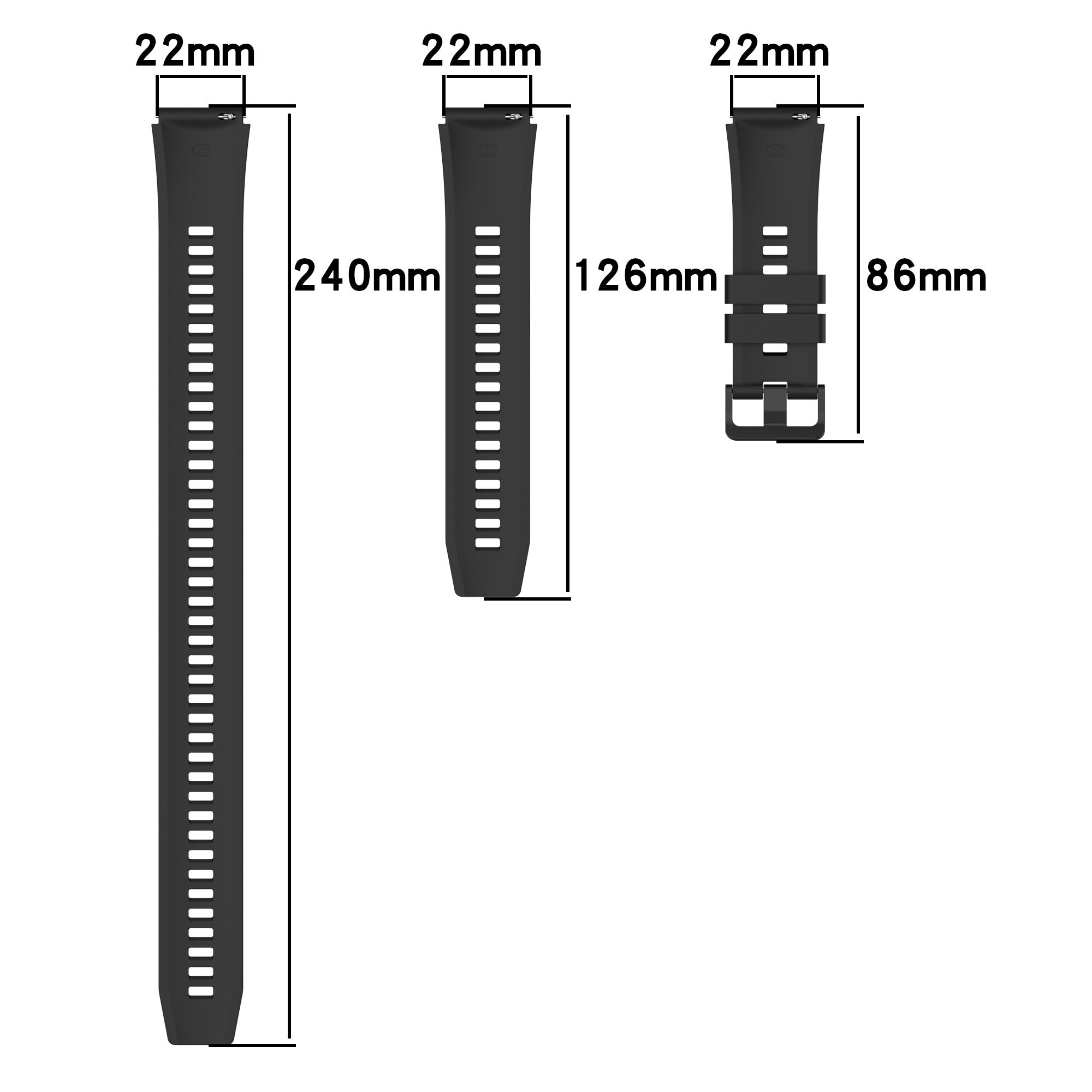 Watch Band for Huawei Watch Ultimate Watch 3 Watch 3 Pro Silicone Replacement Straps with Extension Strap