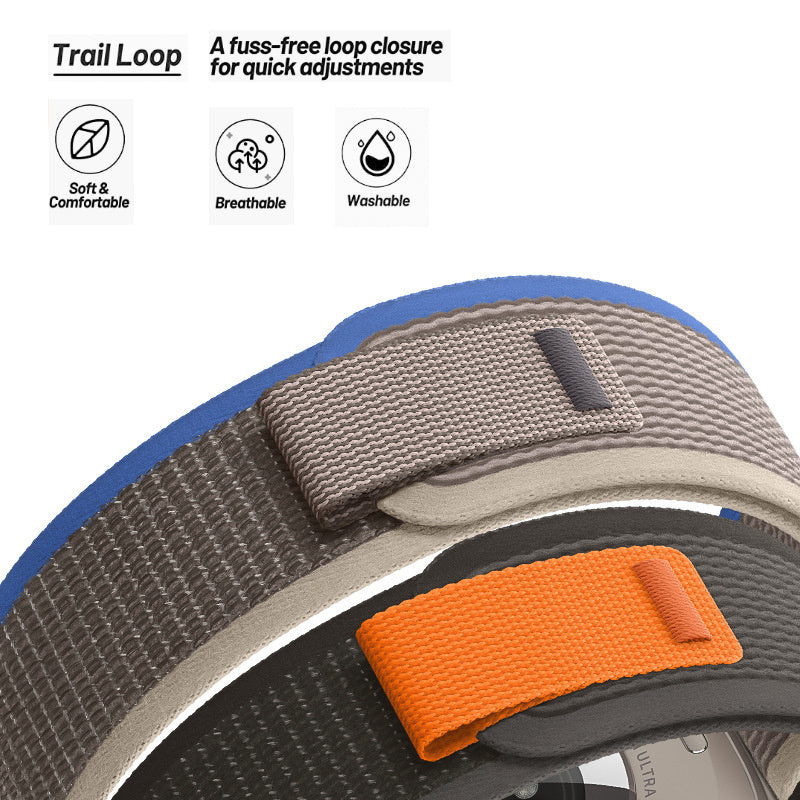 For Apple Watch Ultra 2 49mm Series 9 45mm SE (2023) 44mm Ultra 49mm 8 7 45mm 6 5 4 SE (2022) SE 44mm 3 2 1 42mm Canvas Watch Strap Breathable Watchband