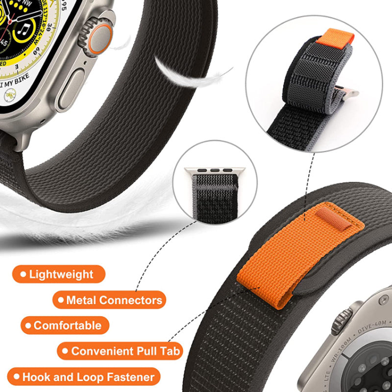 For Apple Watch Ultra 2 49mm Series 9 45mm SE (2023) 44mm Ultra 49mm 8 7 45mm 6 5 4 SE (2022) SE 44mm 3 2 1 42mm Canvas Watch Strap Breathable Watchband