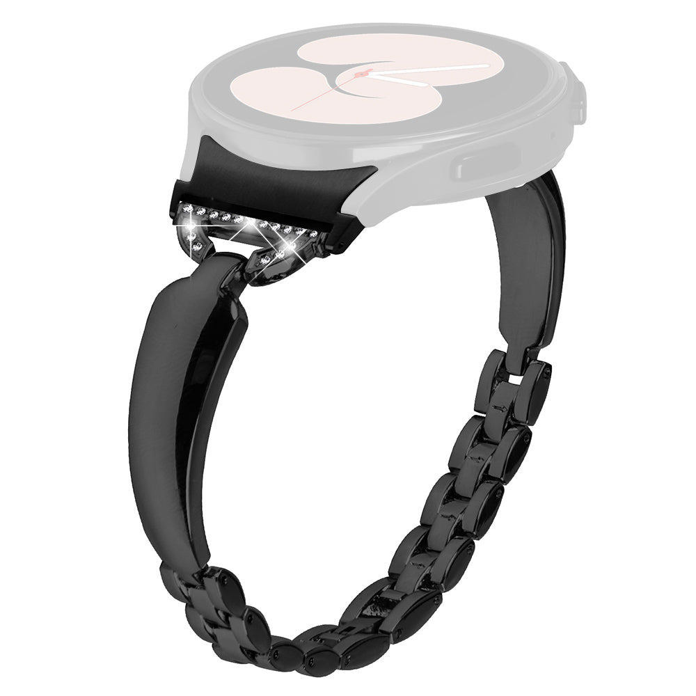 Watch Band for Samsung Galaxy Watch6 40mm 44mm Watch6 Classic 43mm 47mm Watch 5 40mm 44mm Watch4 40mm 44mm Rhinestone Decor Copper Bracelet with Connector