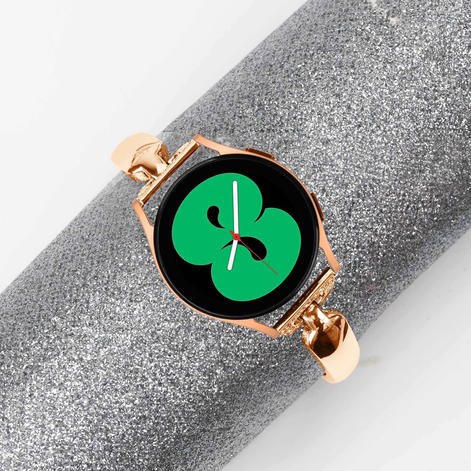 20mm Watch Band for Samsung Galaxy Watch6 40mm 44mm Watch6 Classic 43mm 47mm Watch 5 40mm 44mm Watch4 40mm 44mm Rhinestone Decor Metal Copper Strap
