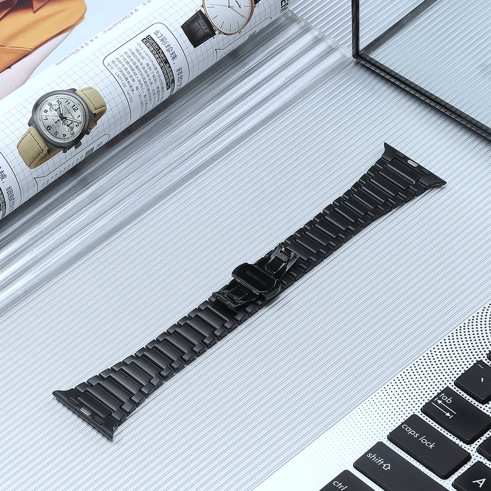 For Apple Watch Series 9 8 7 41mm 6 5 4 SE (2022) SE (2023) SE 40mm 3 2 1 38mm Replacement Watch Band Titanium Steel Strap