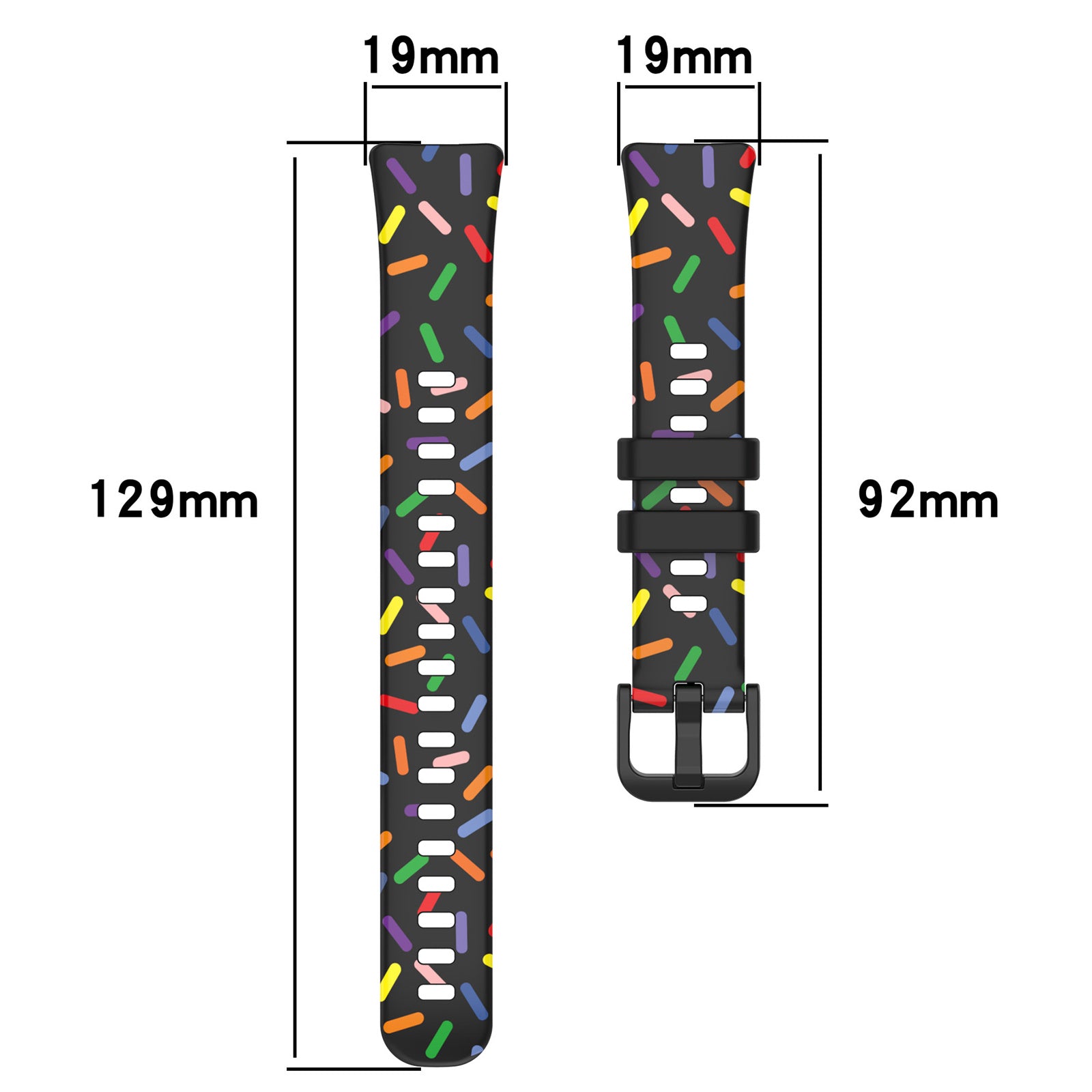 For Huawei Band 8 Colorful Spotted Silicone Strap Replacement Watch Band