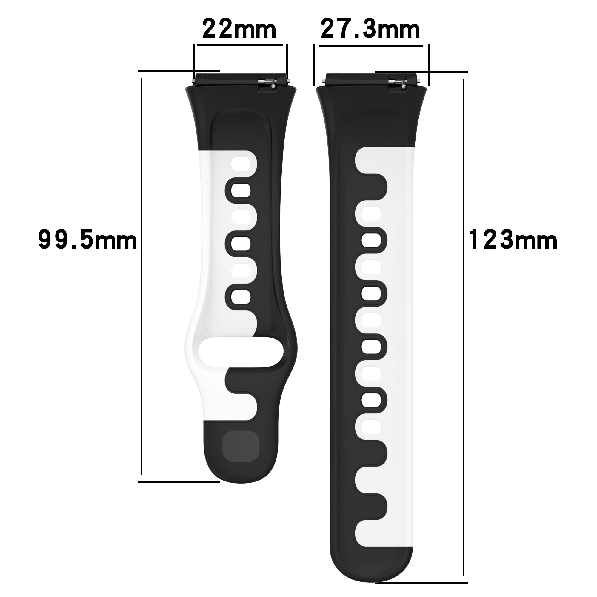 Watch Strap for Xiaomi Redmi Watch 3 Lite Watch 3 Active Double Color Splicing Replacement Silicone Watchband