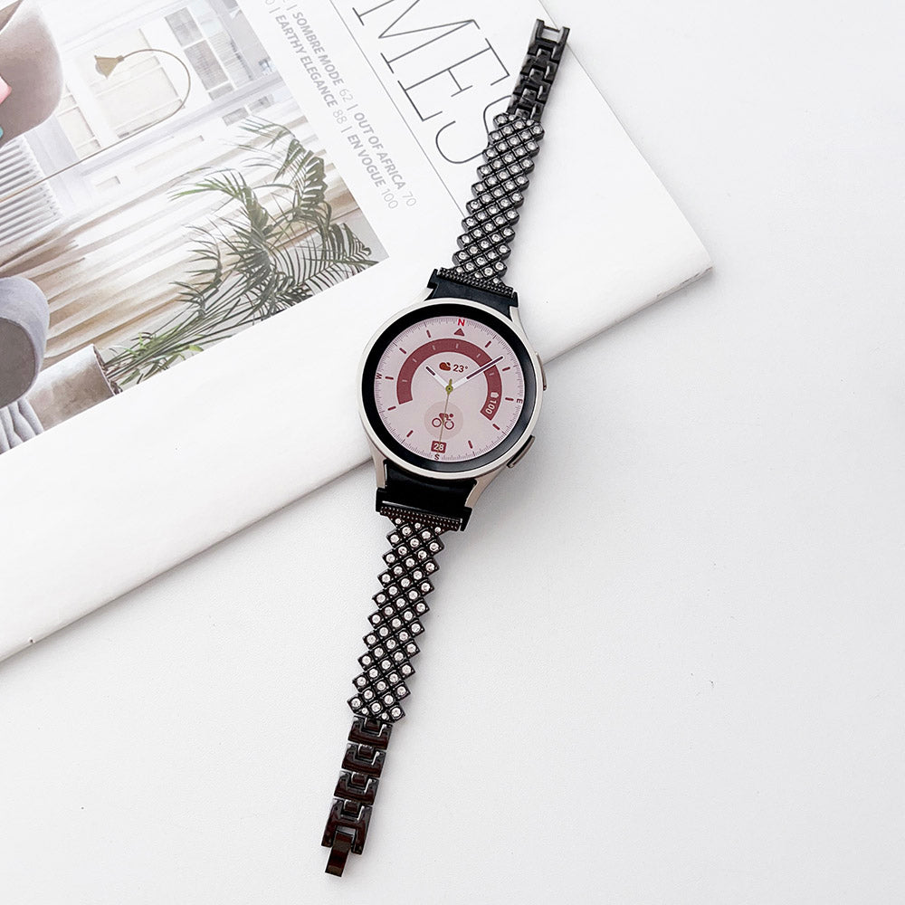For Samsung Galaxy Watch6 Watch6 Classic Watch 5 Watch 5 Pro Watch4 Watch4 Classic Rhinestone Metal Watch Strap