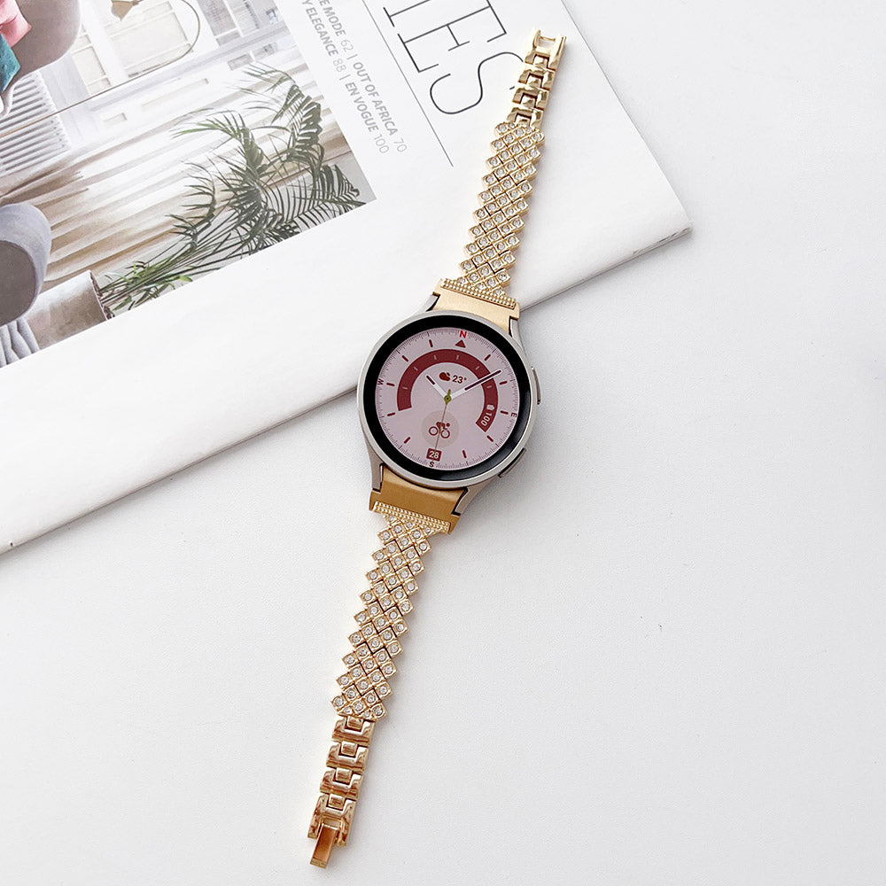 For Samsung Galaxy Watch6 Watch6 Classic Watch 5 Watch 5 Pro Watch4 Watch4 Classic Rhinestone Metal Watch Strap
