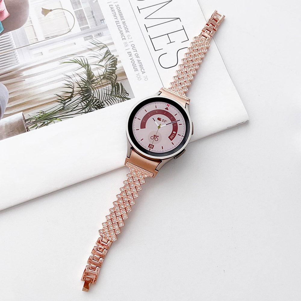 For Samsung Galaxy Watch6 Watch6 Classic Watch 5 Watch 5 Pro Watch4 Watch4 Classic Rhinestone Metal Watch Strap
