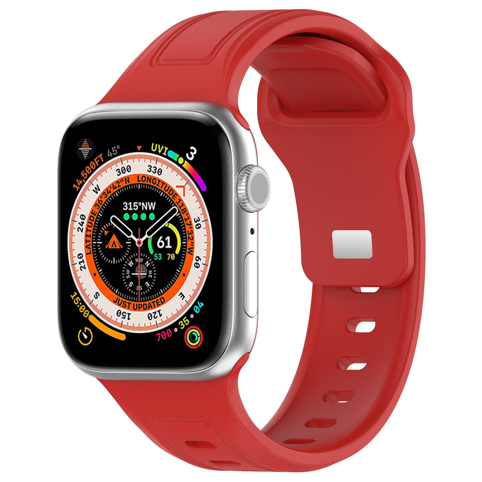 For Apple Watch Series 9 8 7 41mm 6 5 4 SE SE (2022) SE (2023) 40mm 3 2 1 38mm Silicone Watch Strap Replacement Watch Band